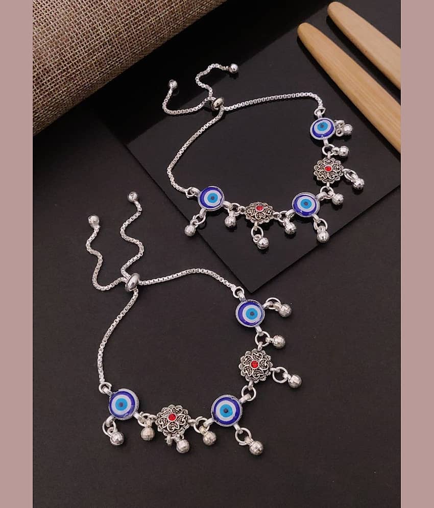 Shivay Fashion hub Silver Anklets ( Pack of 2 ) - Anklets | Buy online on ZillyBuy
