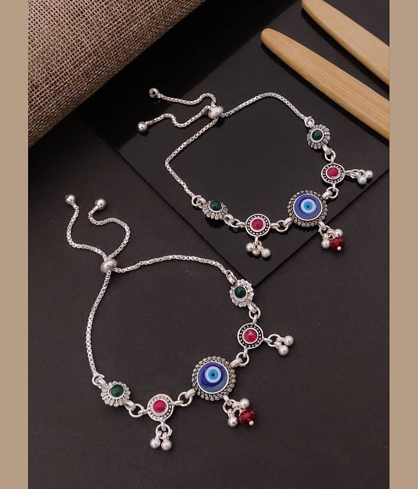 Shivay Fashion hub Silver Anklets ( Pack of 2 ) - Anklets | Buy online on ZillyBuy