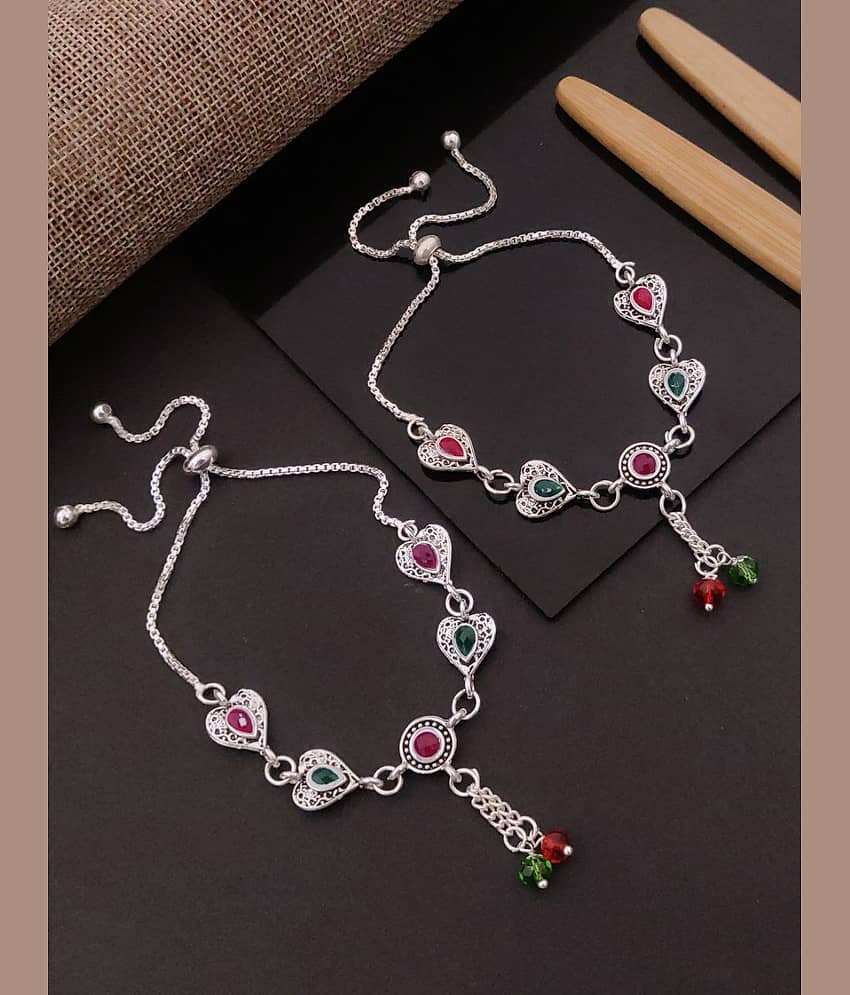 Shivay Fashion hub Silver Anklets ( Pack of 2 ) - Anklets | Buy online on ZillyBuy