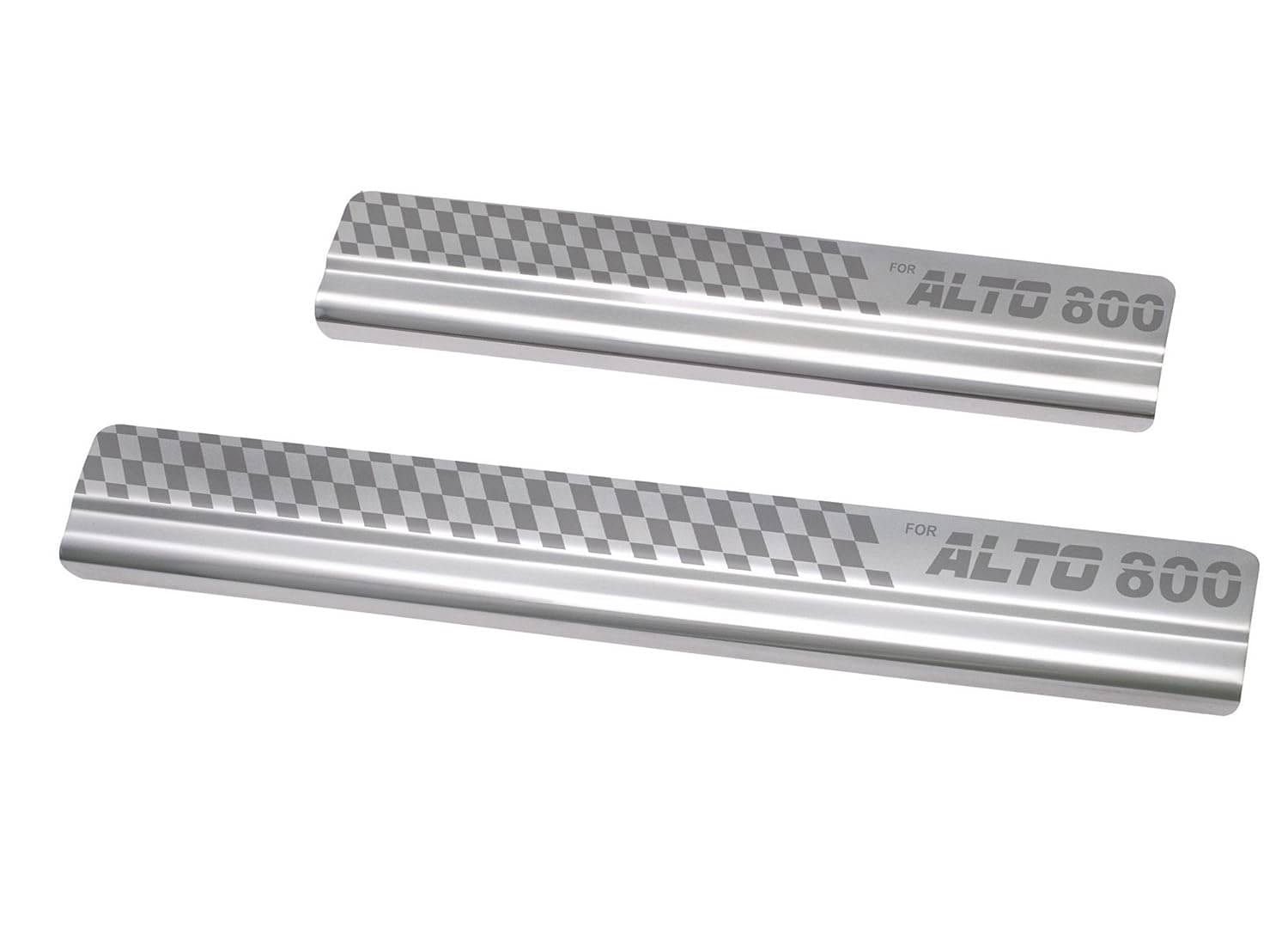     			SureStrive Stainless Steel Car Footstep Without Led Door Sill Plate Leg Plate Non-Led Silver Color for Maruti Suzuki Alto-800 All Model Set of-4