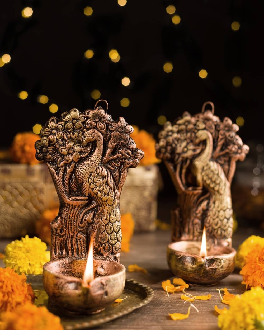     			THE HANDICRAFTIAN Terracotta Designer Diya - Pack of 1
