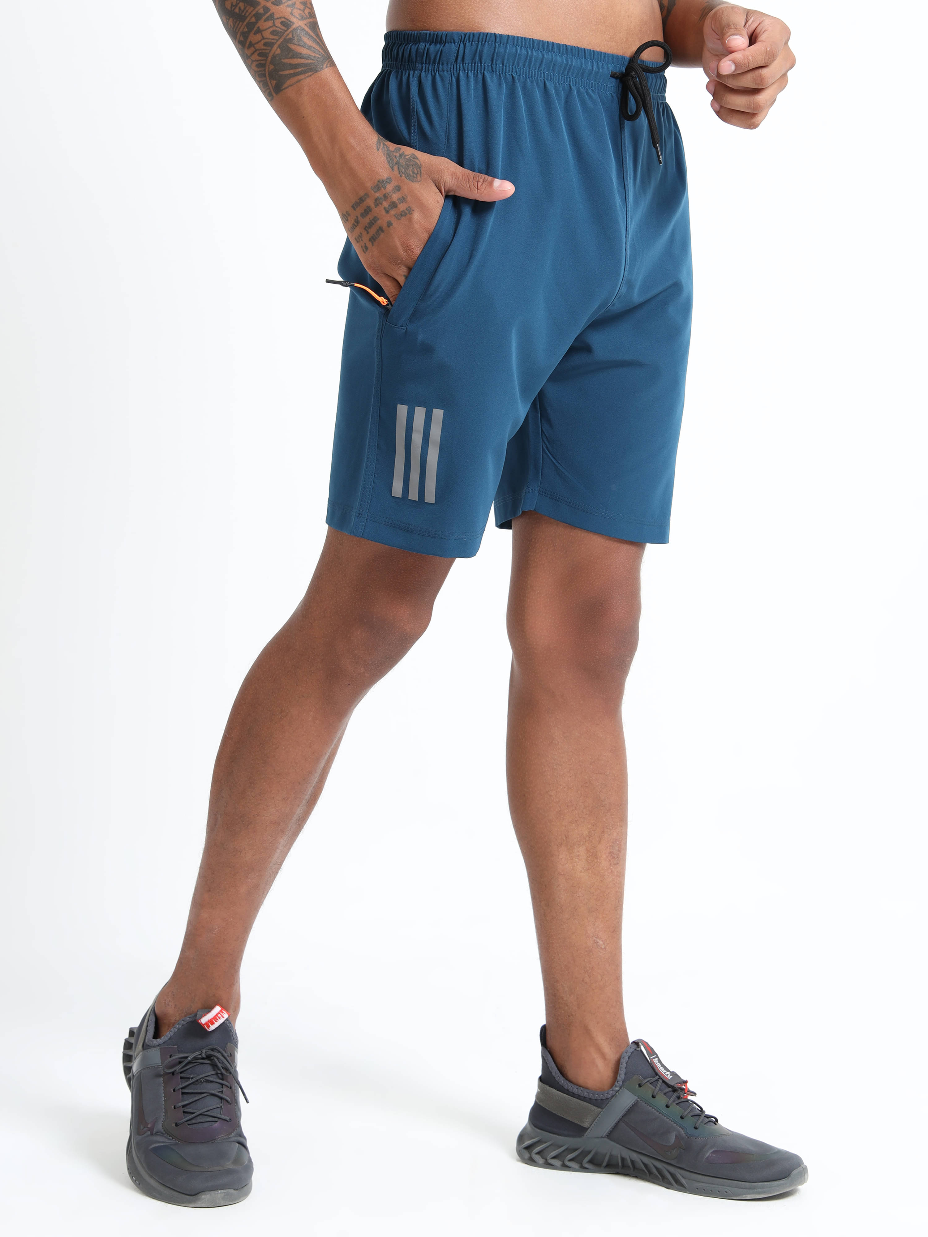 Tenrun Light Blue Polyester Men's Shorts ( Pack of 1 ) Tenrun Light Blue Polyester Men's Shorts ( Pack of 1 )