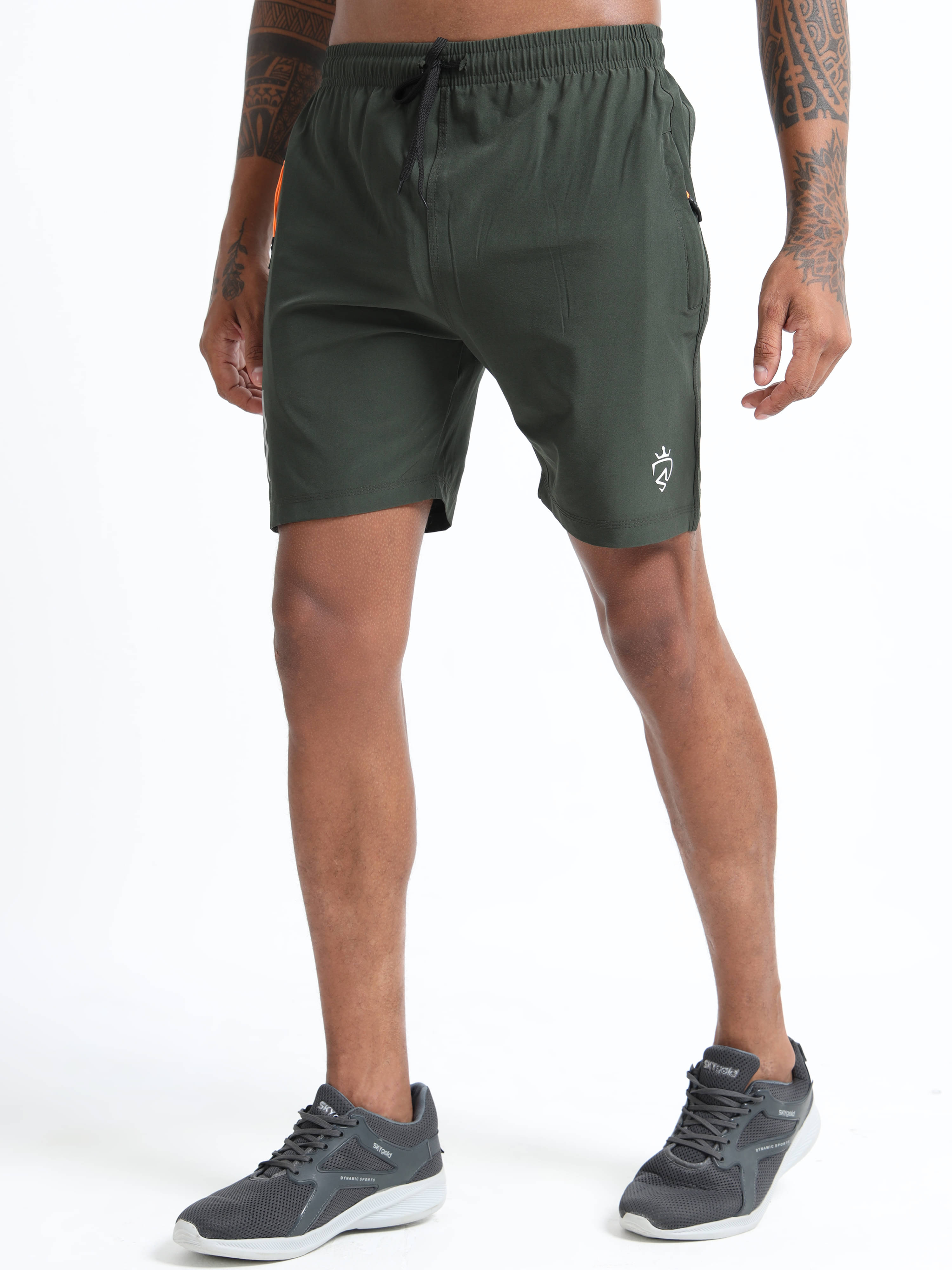     			Tenrun Olive Polyester Men's Shorts ( Pack of 1 )