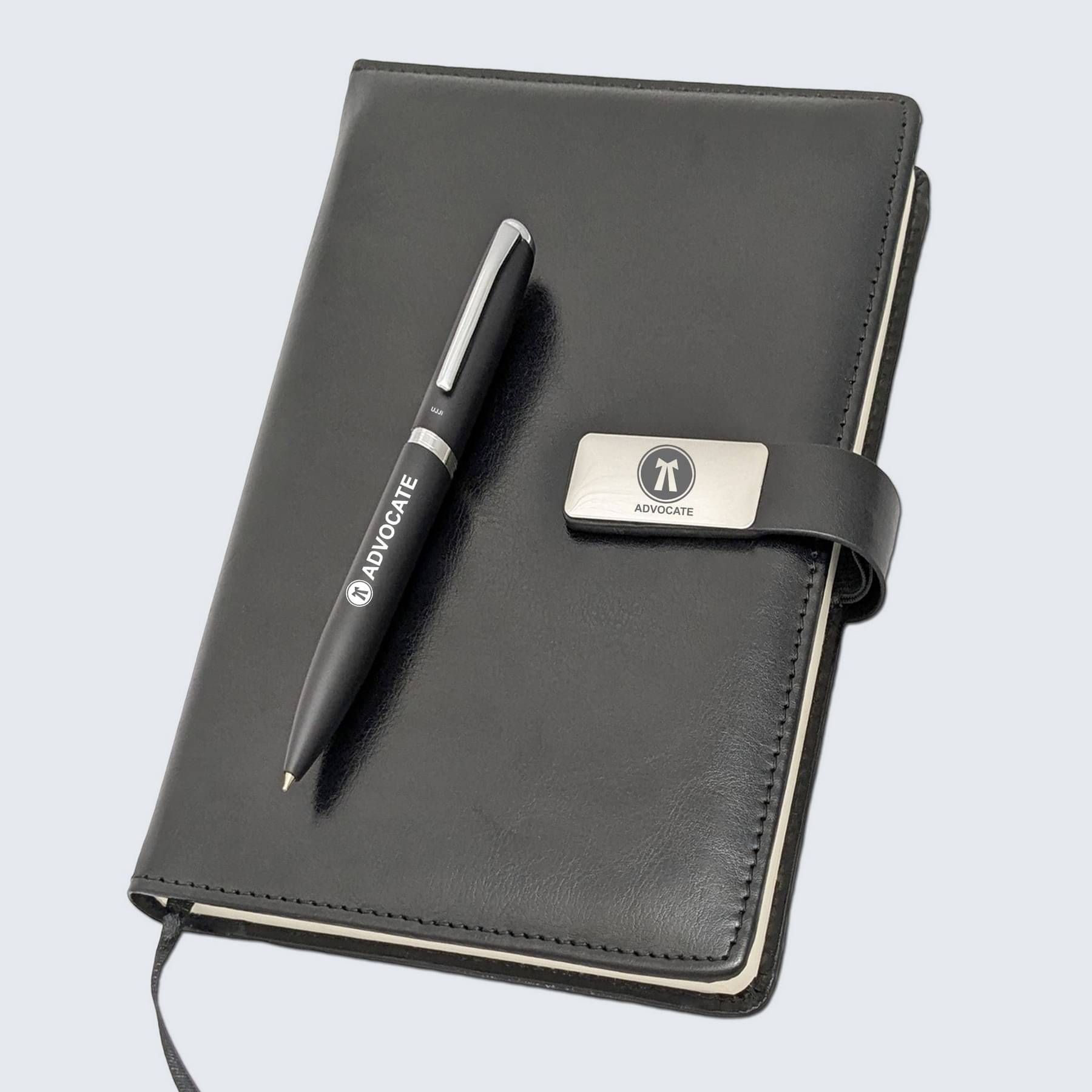     			UJJi Advocate Premium A5 PU Leather Planner with Magnetic Closure, 192 Pages, 21x15 cm, Black, 4-Year Calendar