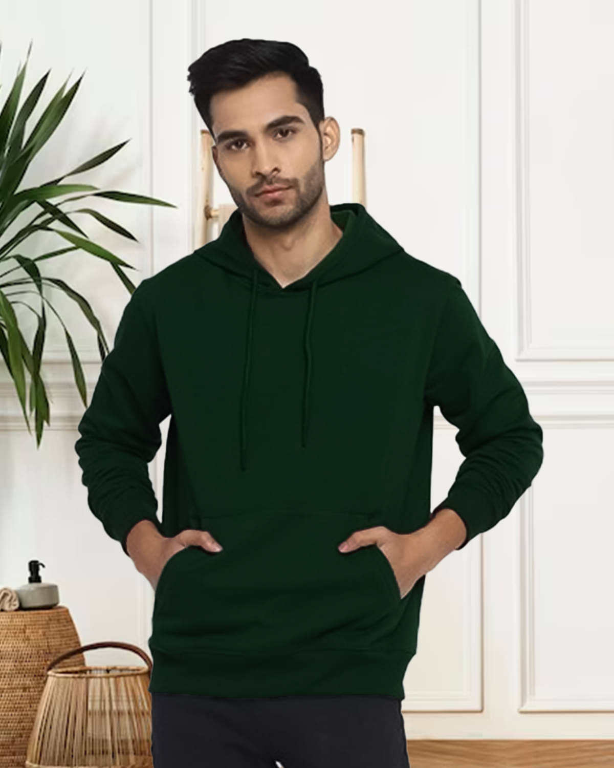     			Unicus Apparel Fleece Hooded Men's Sweatshirt - Green ( Pack of 1 )