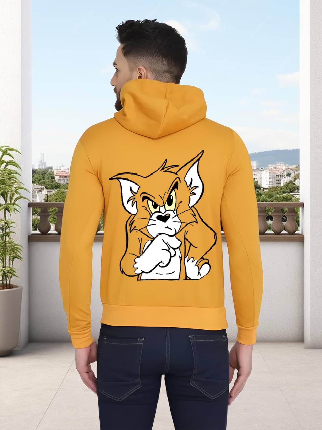 Unicus Apparel Fleece Hooded Men's Sweatshirt - Yellow ( Pack of 1 ) Unicus Apparel Fleece Hooded Men's Sweatshirt - Yellow ( Pack of 1 )