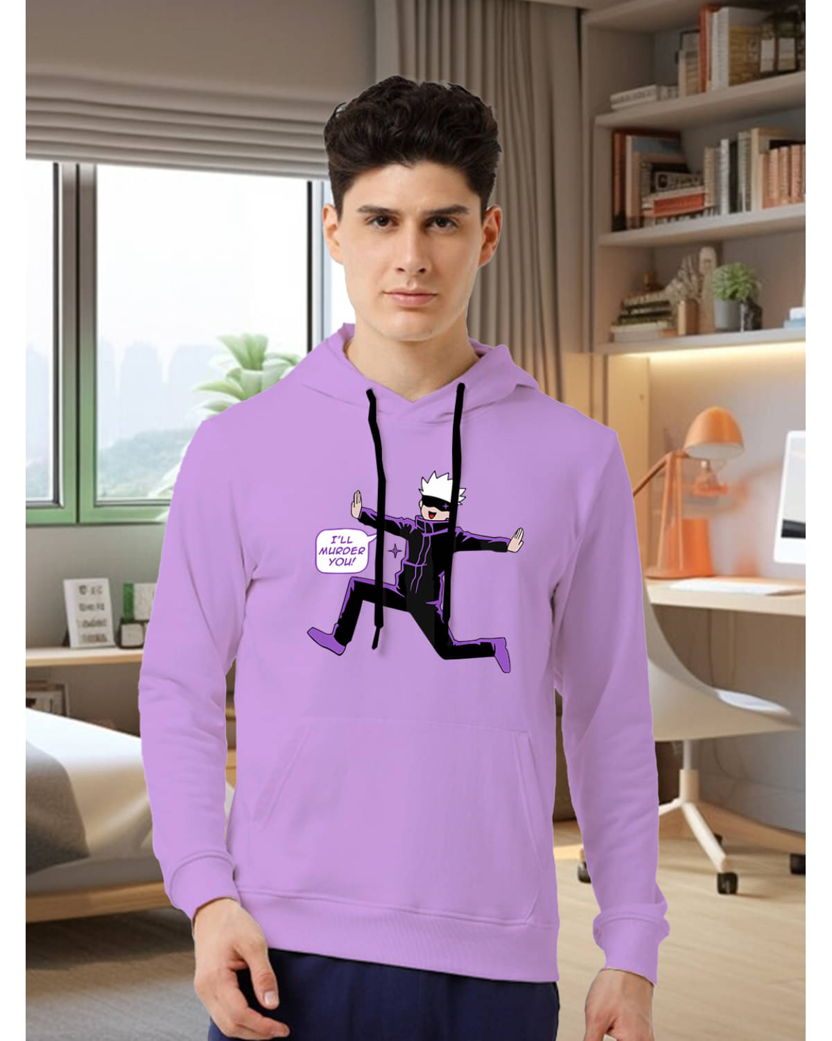     			Unicus Apparel Fleece Hooded Men's Sweatshirt - Purple ( Pack of 1 )