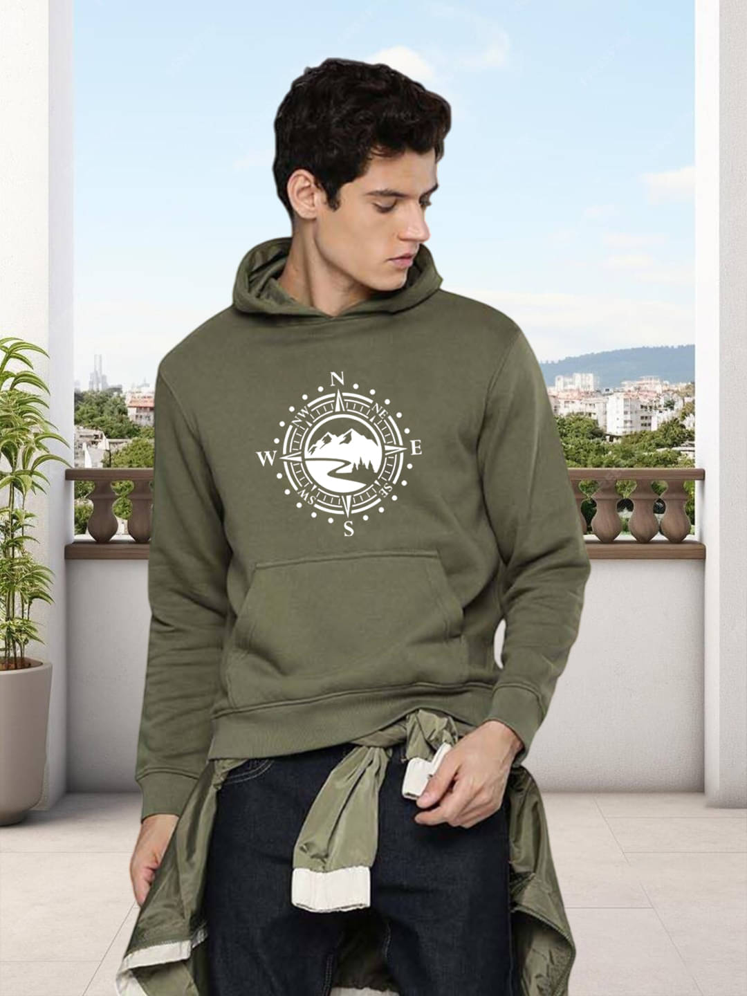 Unicus Apparel Fleece Hooded Men's Sweatshirt - Olive ( Pack of 1 ) Unicus Apparel Fleece Hooded Men's Sweatshirt - Olive ( Pack of 1 )