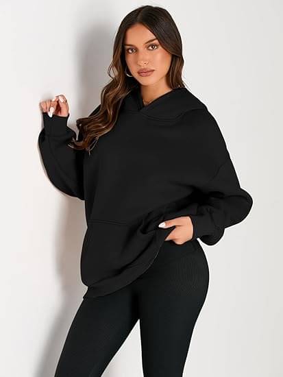     			buckberr Cotton - Fleece Women's Hooded Sweatshirt ( Black )
