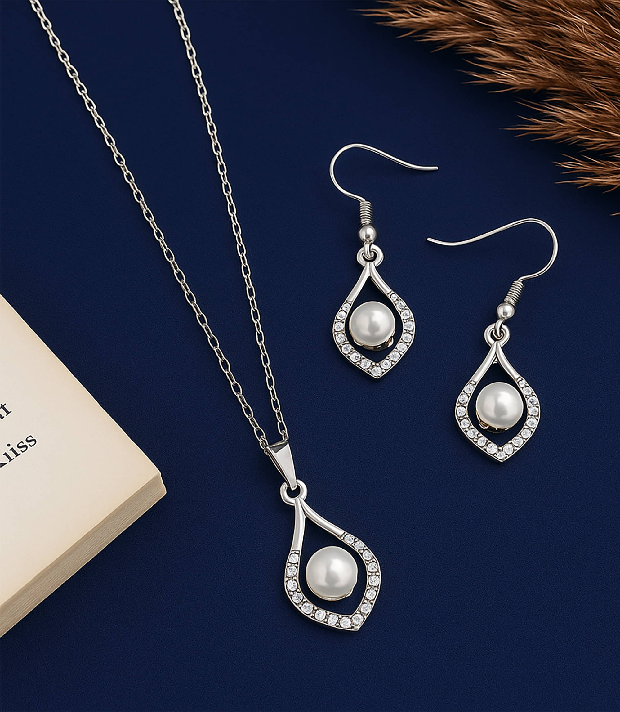     			shankhraj mall Silver Pendant set ( Pack of 1 )