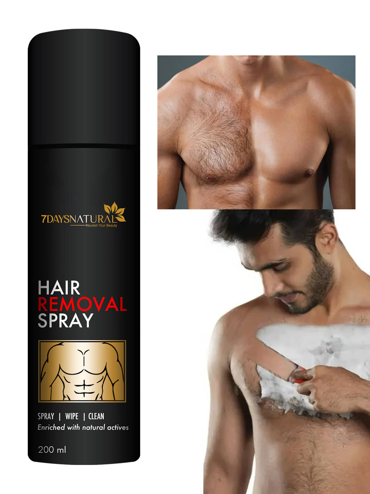 7 days 7DAYS NATURAL Men's Intimate Wash Black 200 Pcs