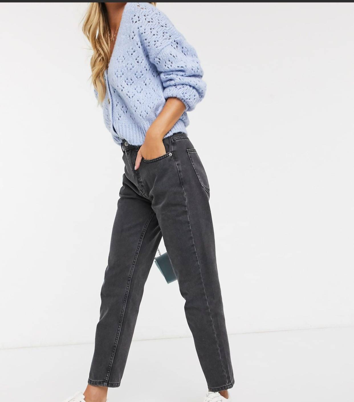     			AD Fashion Women's Mom Fit High-Rise Jeans ( Grey )