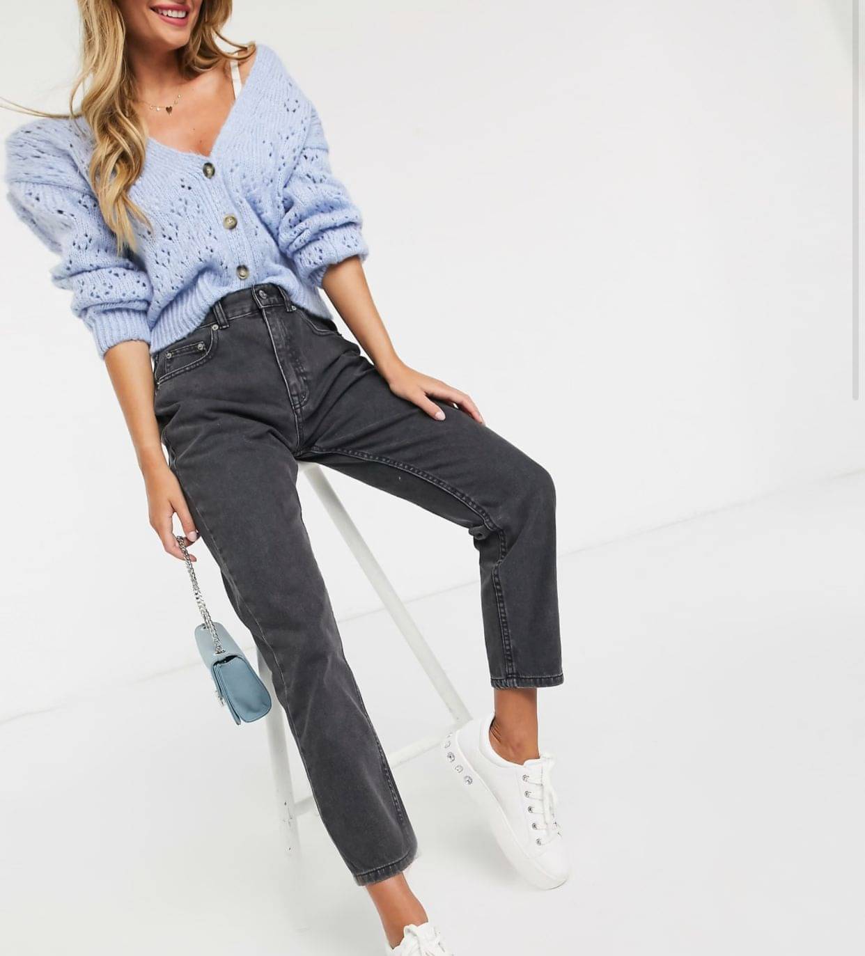     			AD Fashion Women's Mom Fit High-Rise Jeans ( Grey )