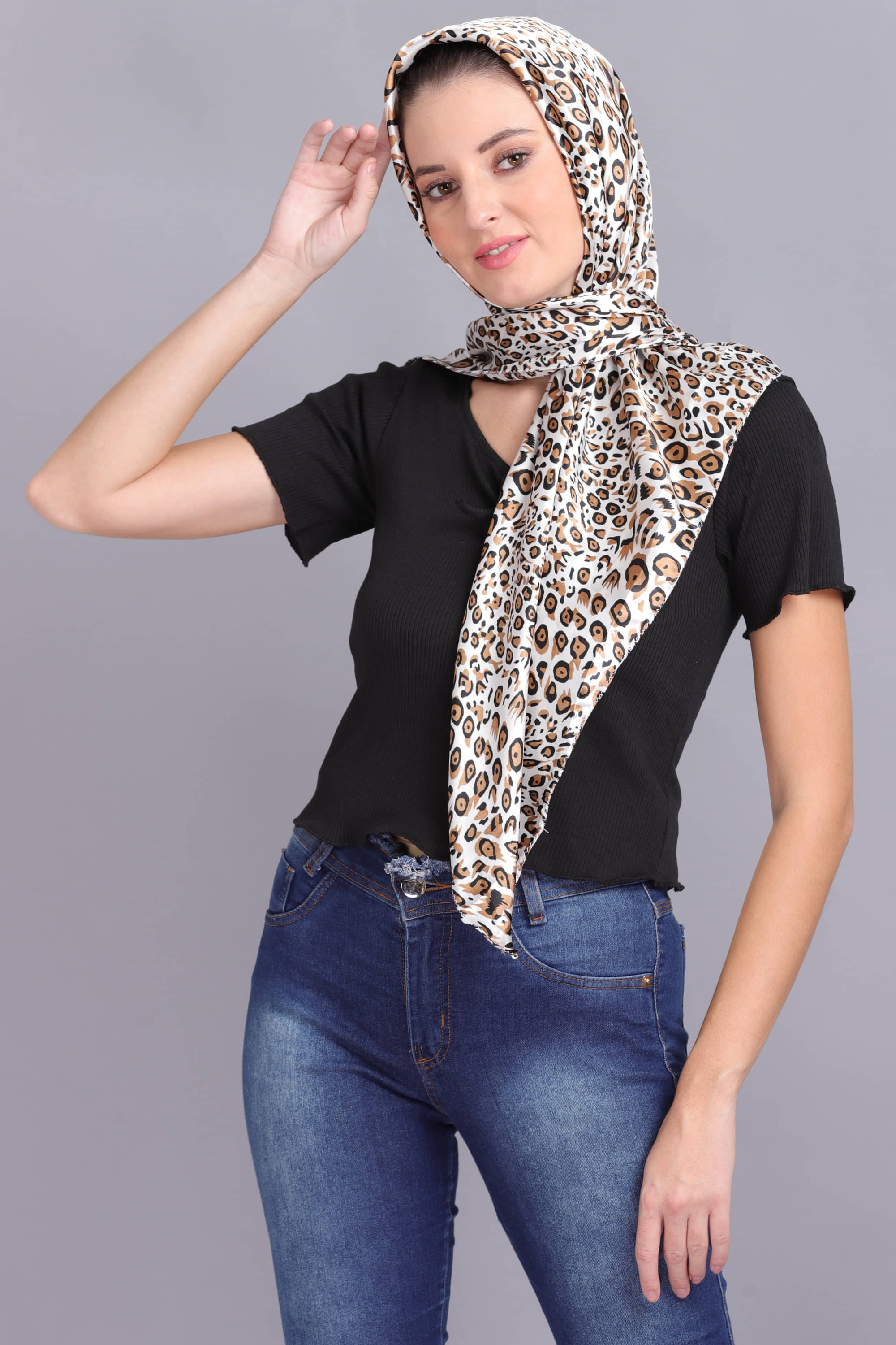     			AXOLOTL Multicolor Satin Women's Scarf ( Pack of 1 )