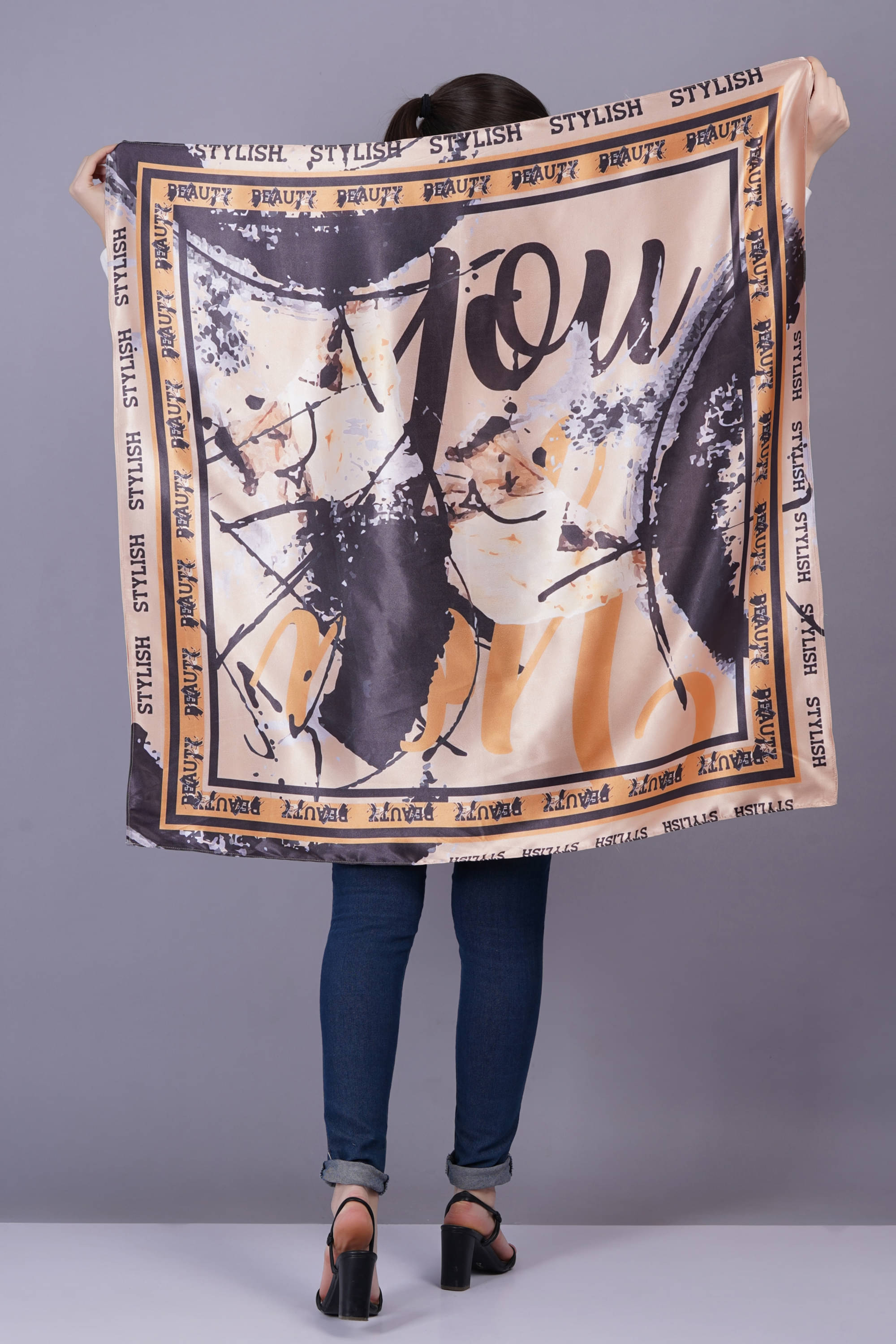 AXOLOTL Multicolor Satin Women's Scarf ( Pack of 1 ) AXOLOTL Multicolor Satin Women's Scarf ( Pack of 1 )