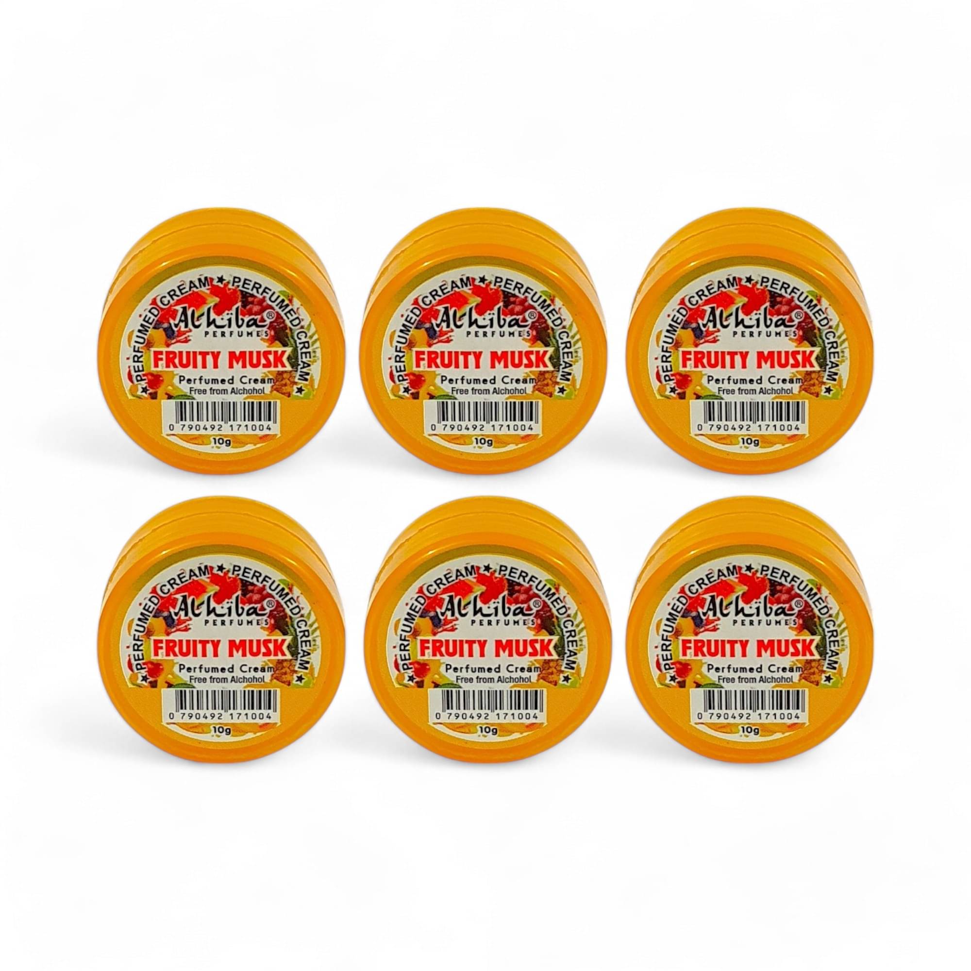     			Al Hiba FRUITY MUSK Perfumed Body Deodorant Cream for Unisex 10 gm ( Pack of 6 )
