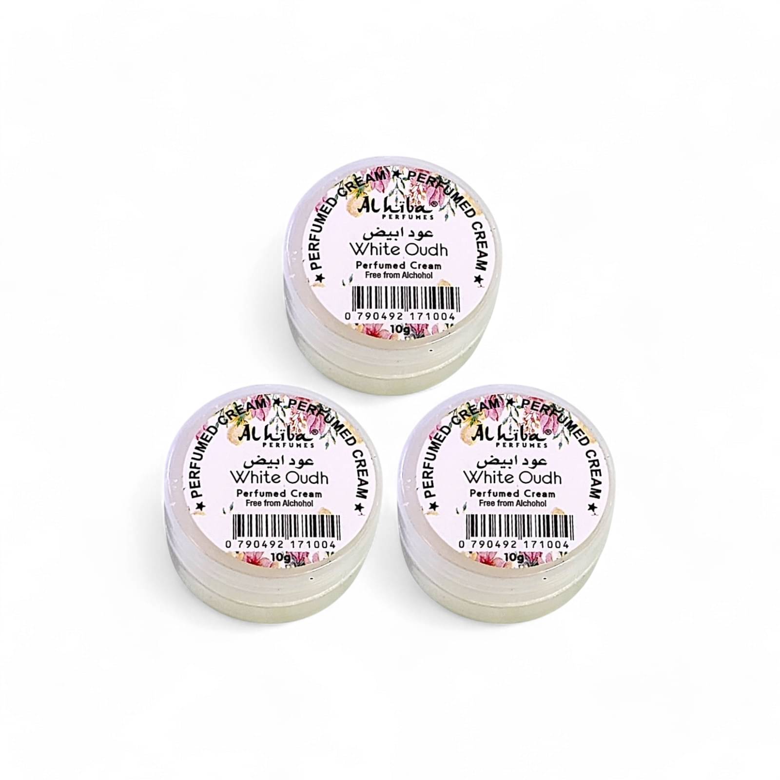     			Al Hiba White Oudh Perfumed Body Deodorant Cream for Unisex 10 gm ( Pack of 3 )