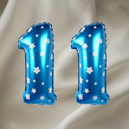 Angolalark For Blue Foil Balloon 16 inch Size Birthday/Anniversary Decoration Items Pack of 1 | 11 Year Balloons | 11 Number     			Angolalark For Blue Foil Balloon 16 inch Size Birthday/Anniversary Decoration Items Pack of 1 | 11 Year Balloons | 11 Number
