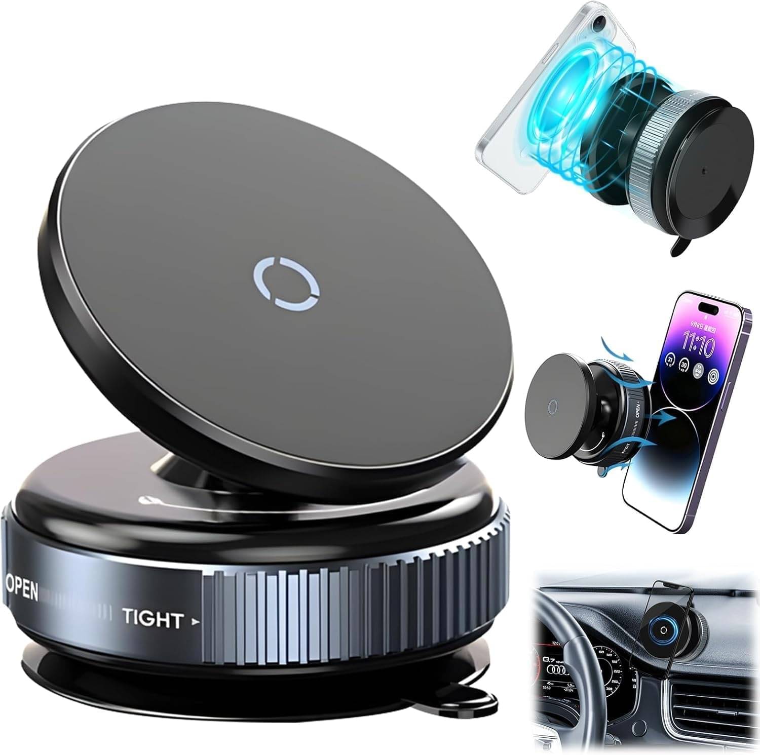 BECKONMART Dashboard & Windshield Magnetic Car Mobile Holder - Multicolor BECKONMART Dashboard & Windshield Magnetic Car Mobile Holder - Multicolor
