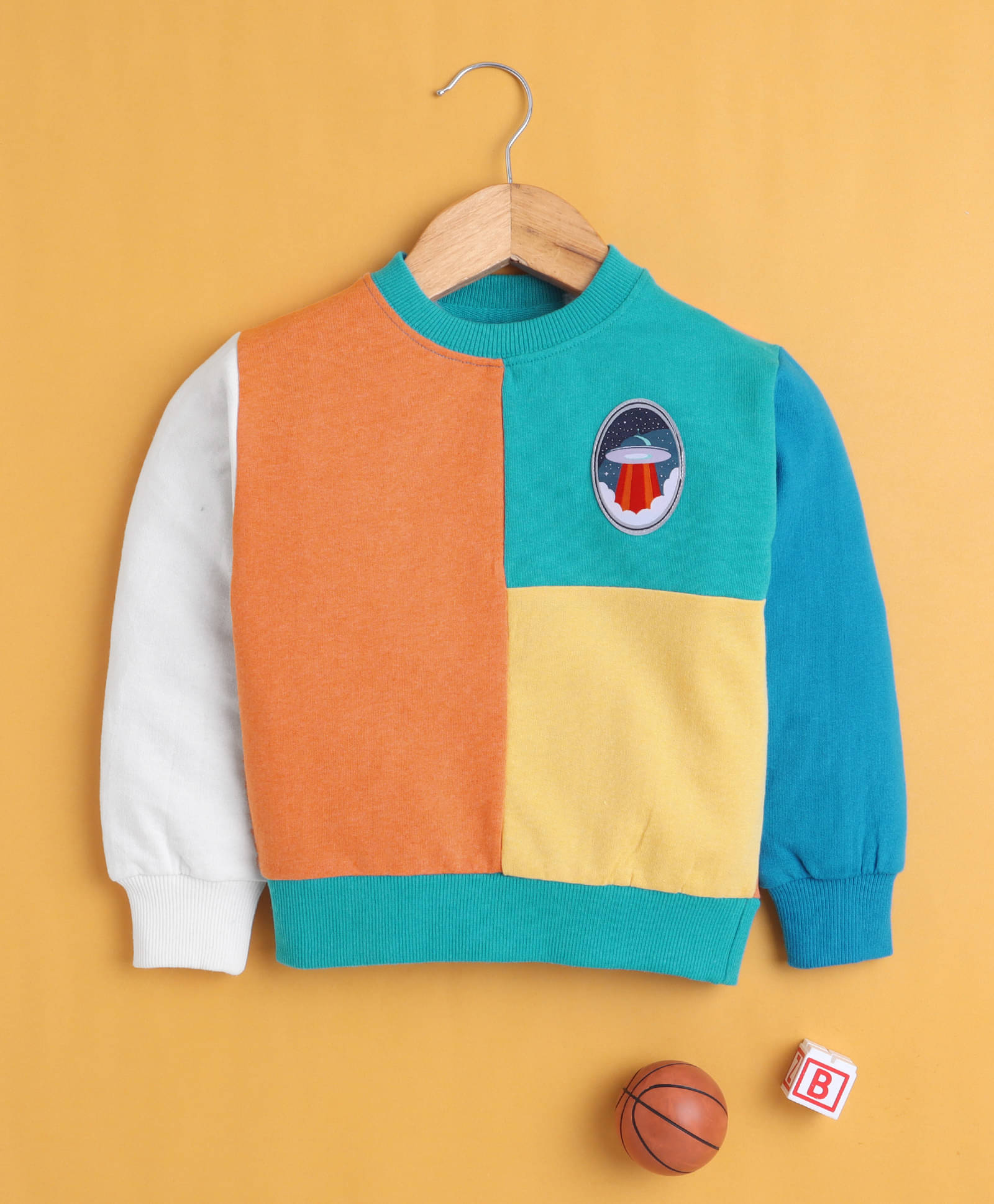     			BUMZEE Pack of 1 Boys Cotton Blend Sweatshirt ( Multicolor )