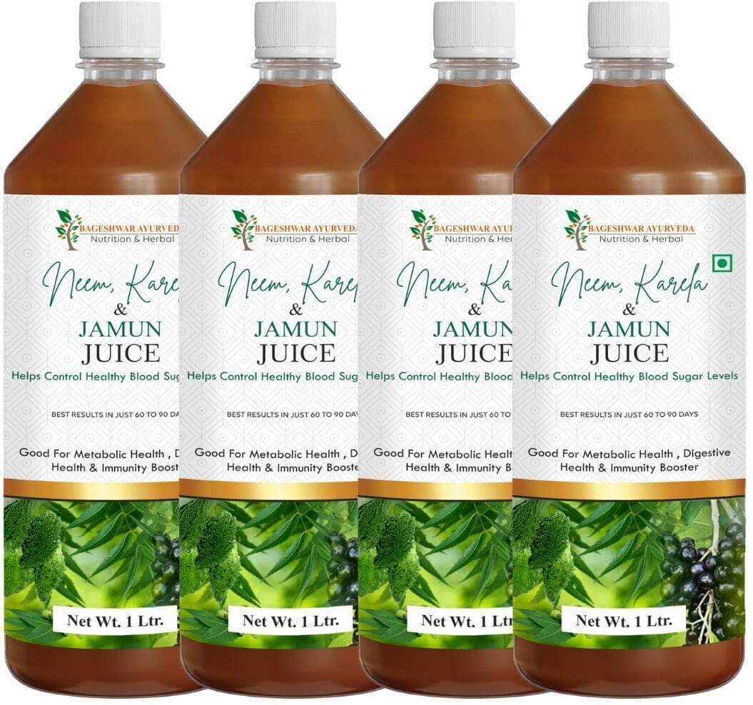     			Bageshwar Ayurveda Neem Karela Jamun Juice I Helps Control Blood Sugar Level  Diabetes, Diabetic