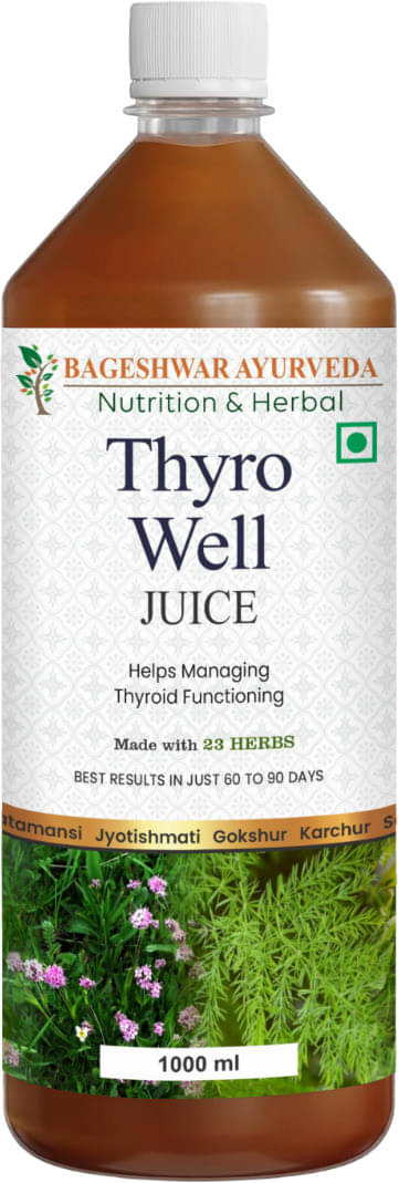     			Bageshwar Ayurveda Thyro Well Juice  Supports Thyroid, Energy, Detox, Metabolism & Stress Relief