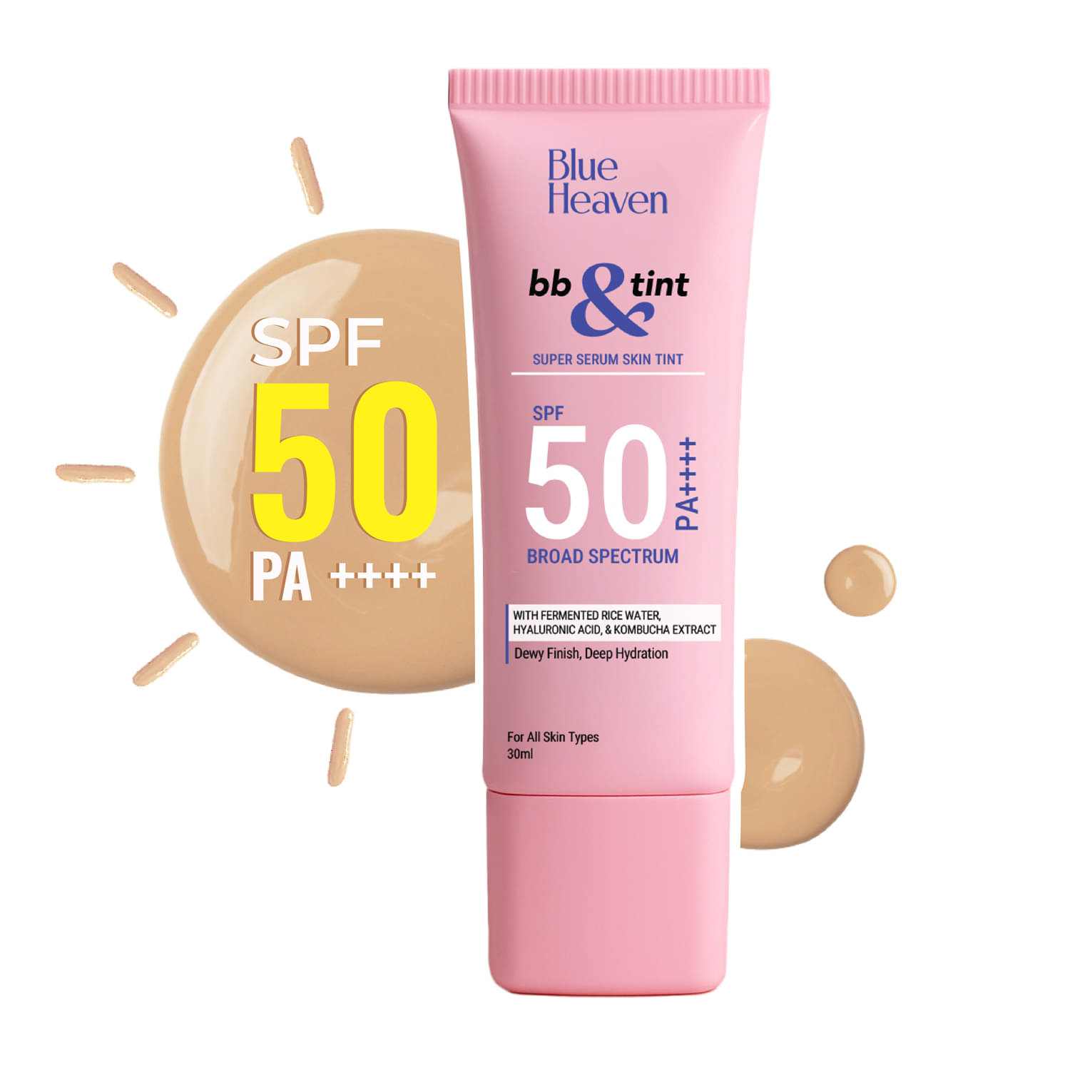 Blue Heaven Bb &Tint Skintint With Spf50 Pa++++ Foundation+ Sunscreen Naturalsand103 For All Skin Type 30ml (Pack of 1) Blue Heaven Bb &Tint Skintint With Spf50 Pa++++ Foundation+ Sunscreen Naturalsand103 For All Skin Type 30ml (Pack of 1)