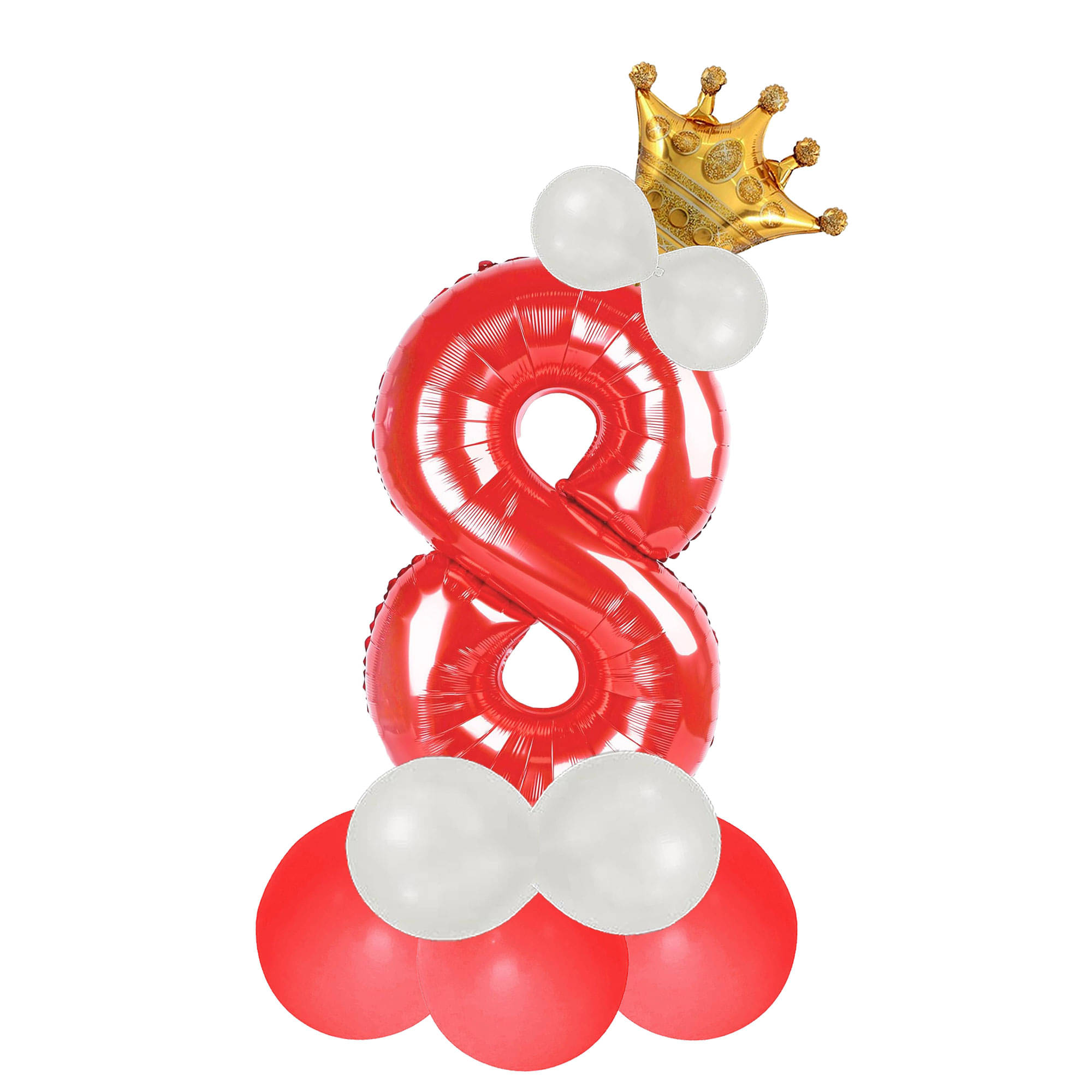     			Bubble Bells Number 8 Red Foil Balloon, For 8th Birthday, Anniversary & Party Decoration kit, 32 Inch Eight Numbers Red Foil Helium Balloon| Birthday Background Decoration Kit
