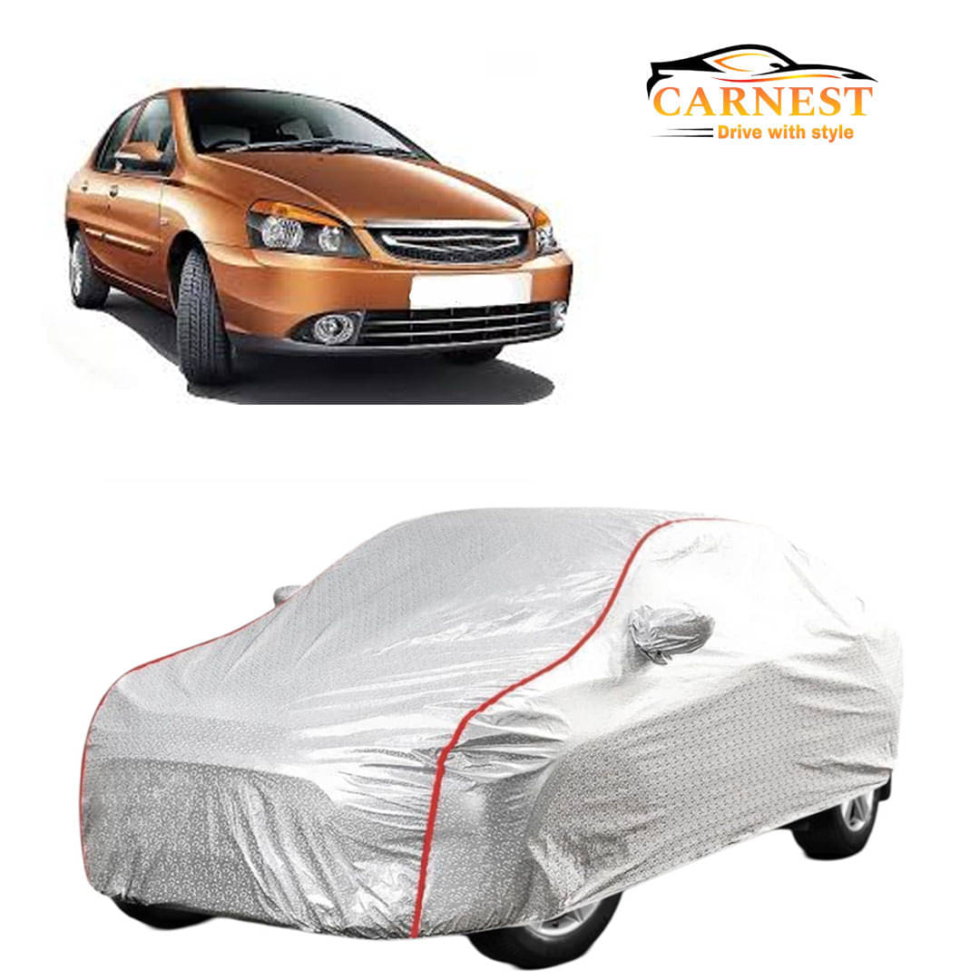     			CARNEST Car Body Cover for Tata Indigo eCS With Mirror Pocket ( Pack of 1 ) , Silver