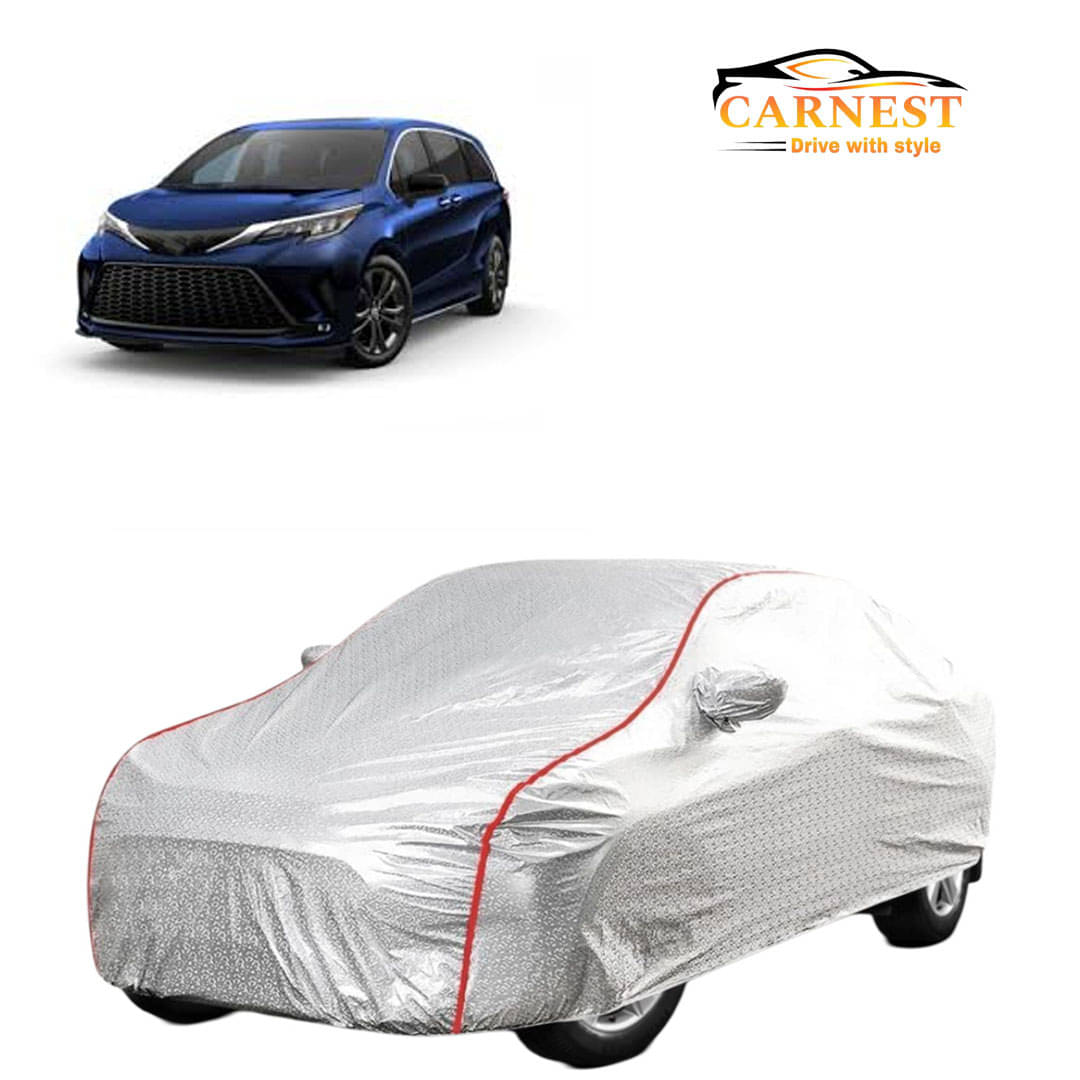     			CARNEST Car Body Cover for Toyota Siena [2002-2004] With Mirror Pocket ( Pack of 1 ) , Silver