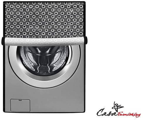 CASA FURNISHING Front Load Washing Machine Cover Compatiable For 7 kg - BLACK     			CASA FURNISHING Front Load Washing Machine Cover Compatiable For 7 kg - BLACK