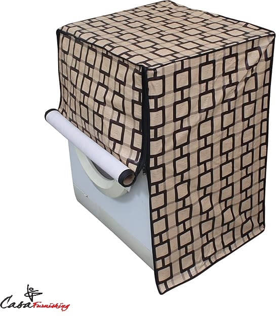 CASA FURNISHING Front Load Washing Machine Cover Compatiable For 7 kg - BEIGE     			CASA FURNISHING Front Load Washing Machine Cover Compatiable For 7 kg - BEIGE