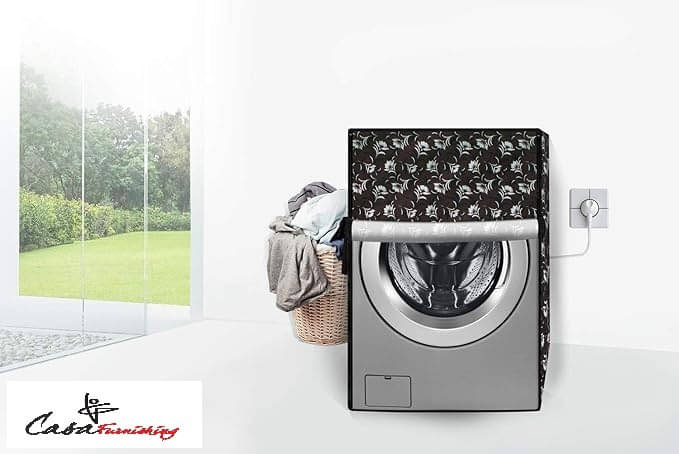     			CASA FURNISHING Front Load Washing Machine Cover Compatiable For 7 kg - BLACK
