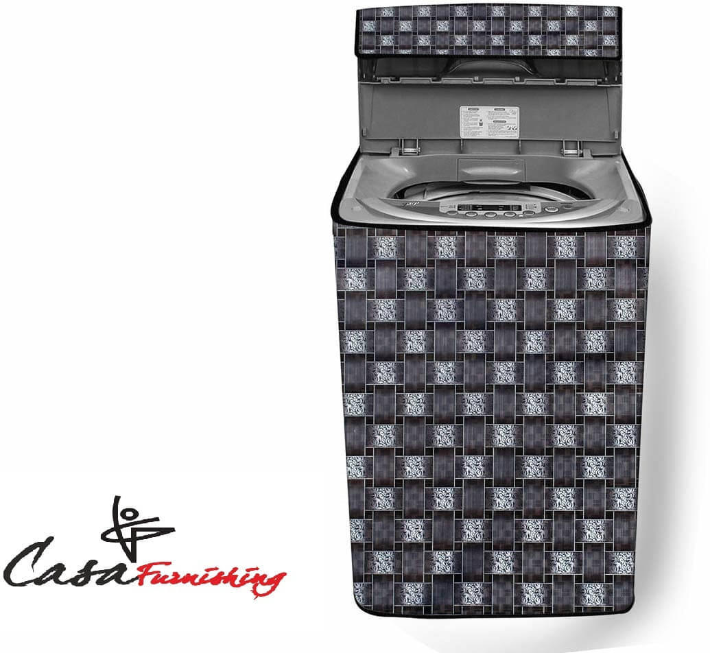     			CASA FURNISHING Fully Automatic Washing Machine Cover Compatiable For 7 kg - GREY
