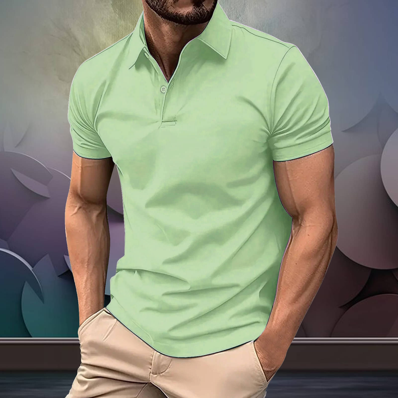     			COCOSOUL Men Cotton Blend Regular Fit Solid Polo T Shirt ( Sea Green )