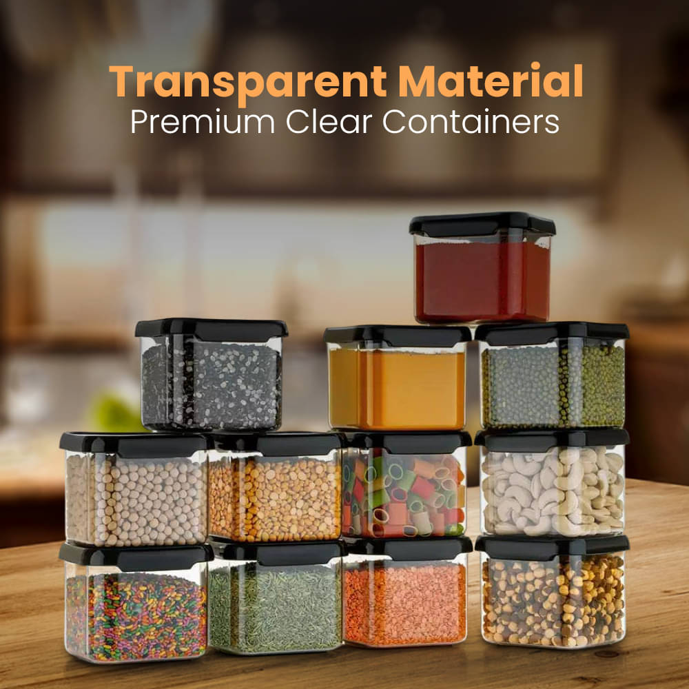     			Craftlayout CL-006-PL-SPB-001 Plastic Transparent Spice Container ( Set of 6 )