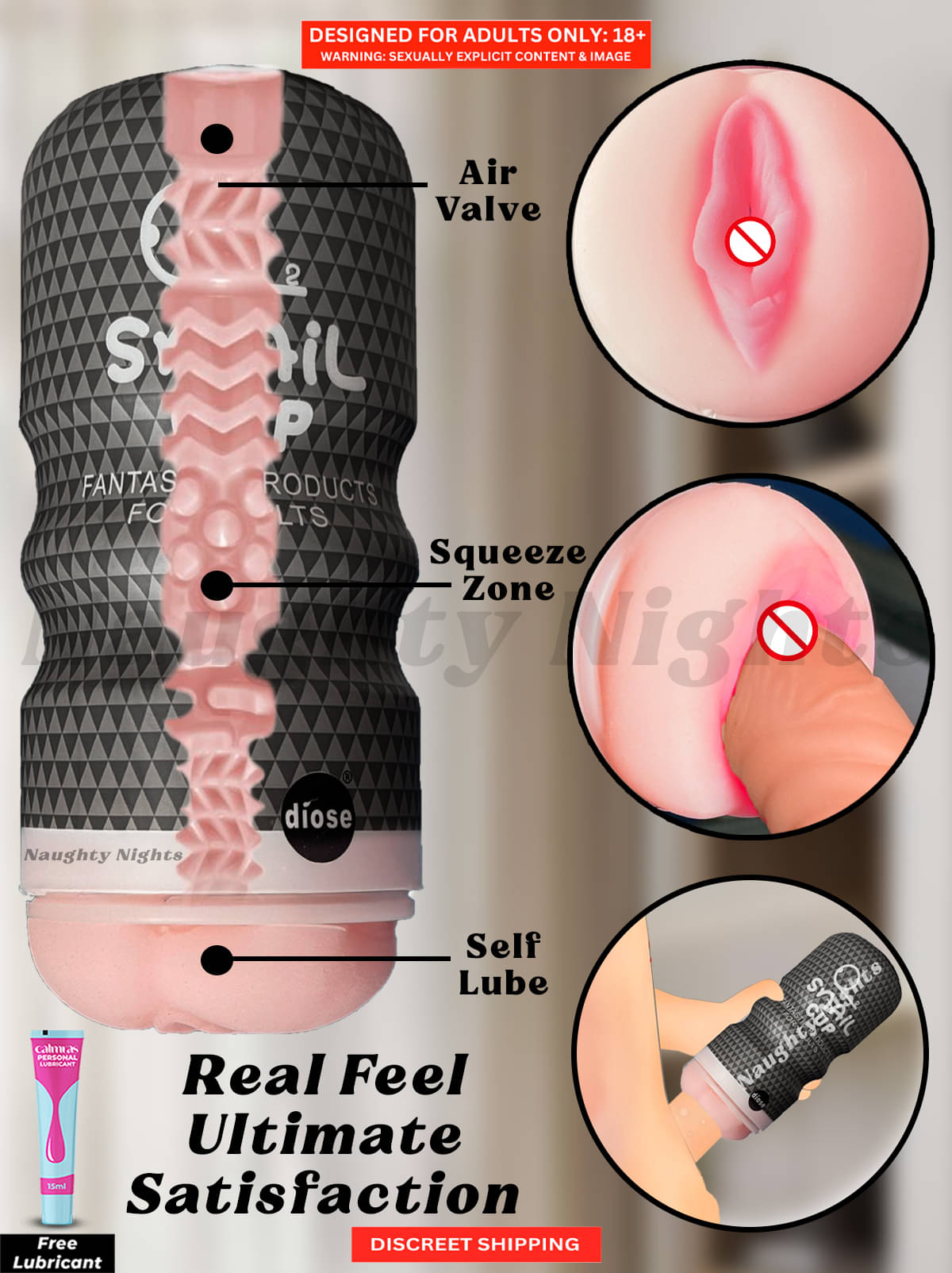     			Easy-to-Wash- Searchable Design 11.6 cm Total Length Male Masturbator Ensure Comfortable Fit and Comfortable to Wash