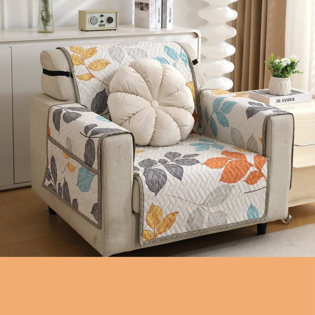     			Essensa furnishings 1 Seater Polyester Sofa Cover ( Pack of 1 )