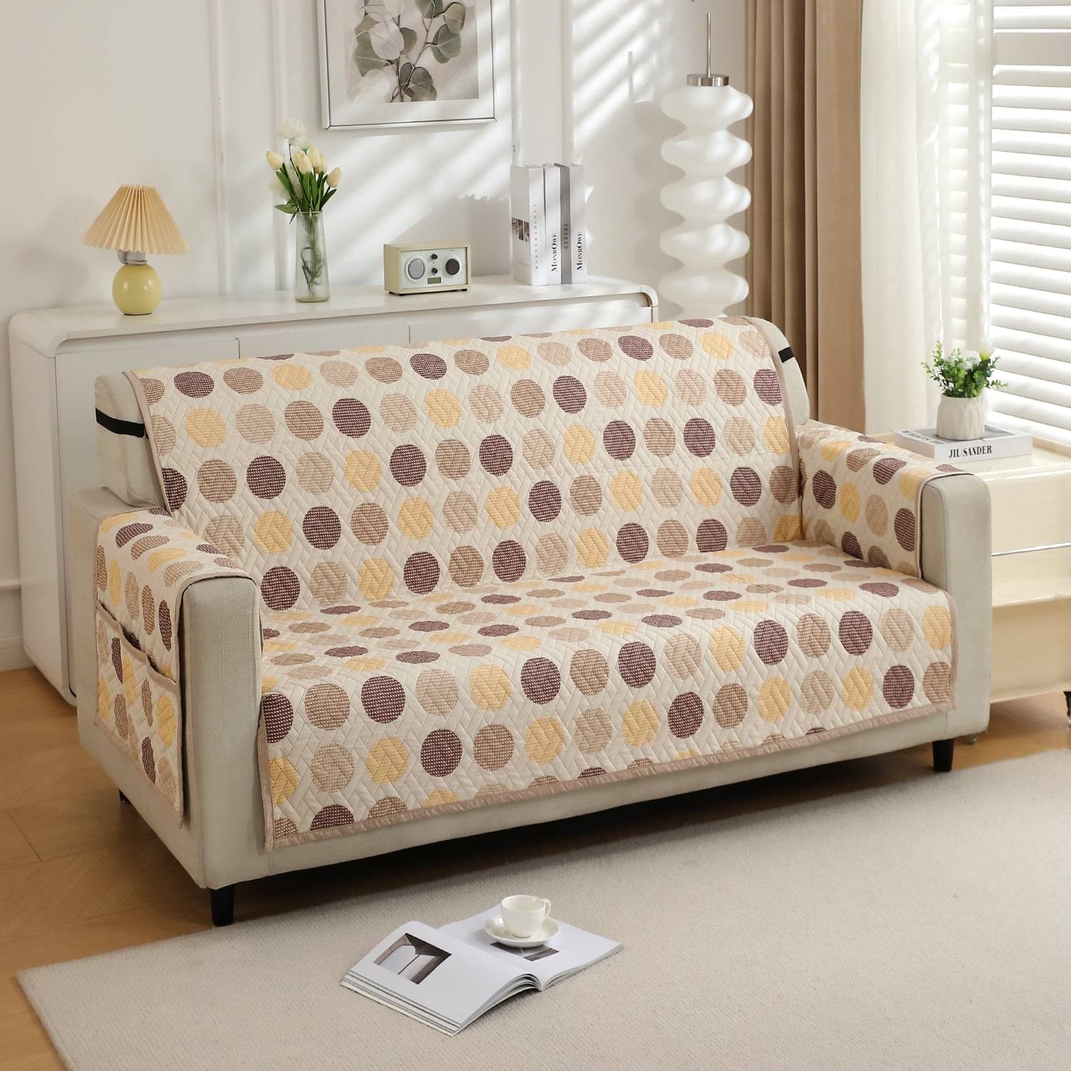 Essensa furnishings 3 Seater Polyester Sofa Cover ( Pack of 1 ) Essensa furnishings 3 Seater Polyester Sofa Cover ( Pack of 1 )