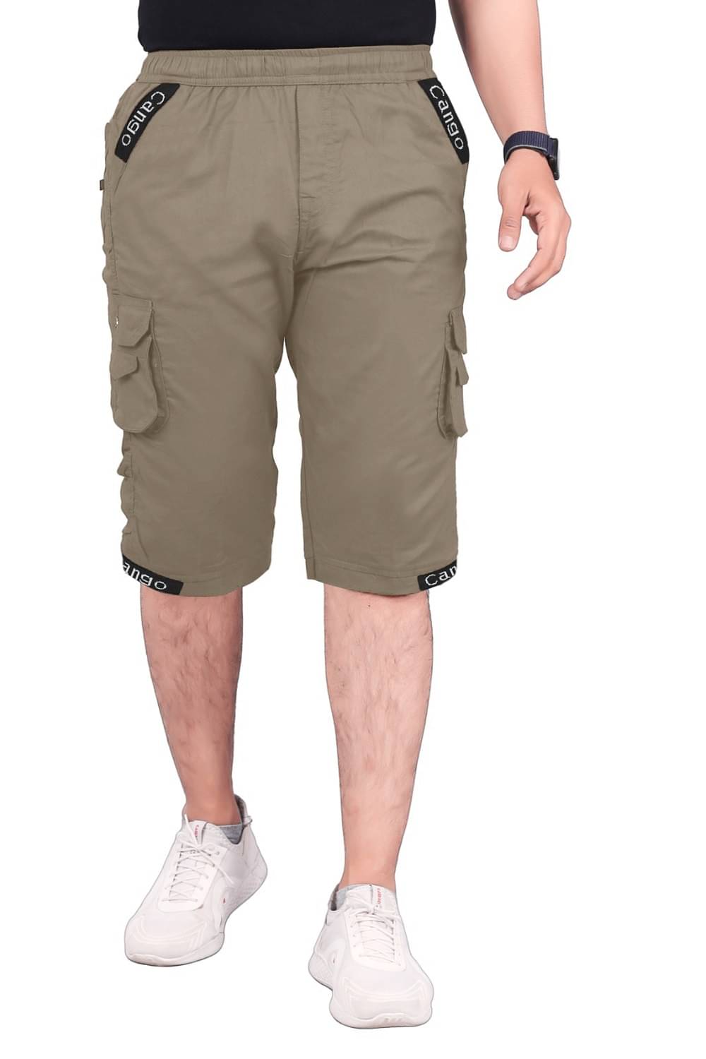     			Ethnic trove Khaki Cotton Blend Men's Three-Fourths ( Pack of 1 )