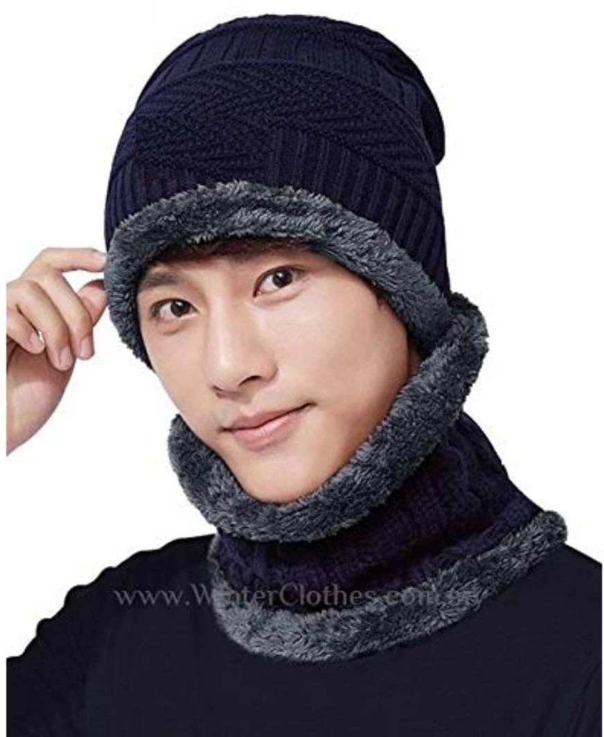     			Evanden Pack of 2 Woollen Men's Cap ( Black )