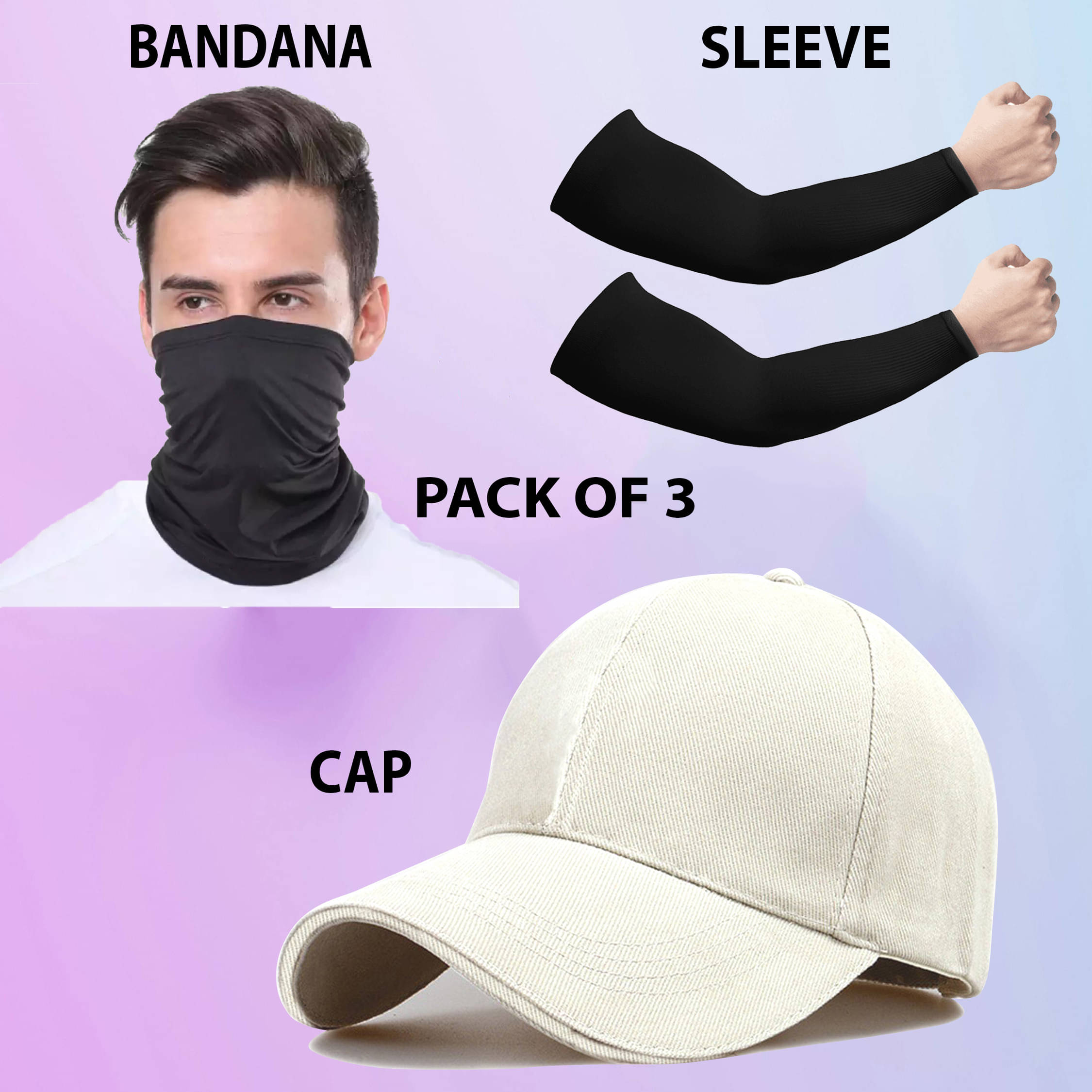 Evanden Pack of 3 Cotton Men's Cap ( White ) Evanden Pack of 3 Cotton Men's Cap ( White )