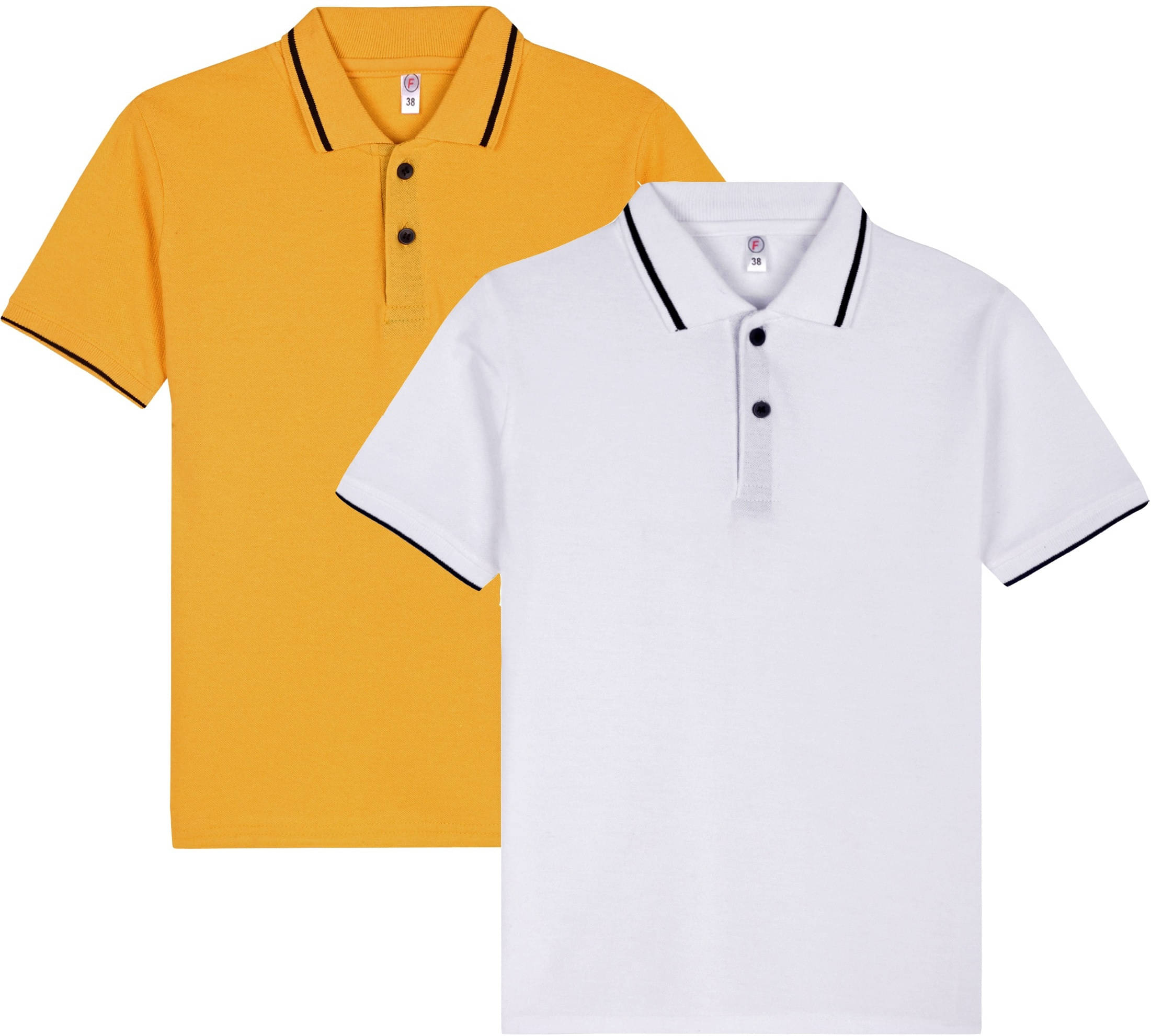     			Eye Water Pack of 2 Boys Cotton Blend Polo T-Shirt ( White )