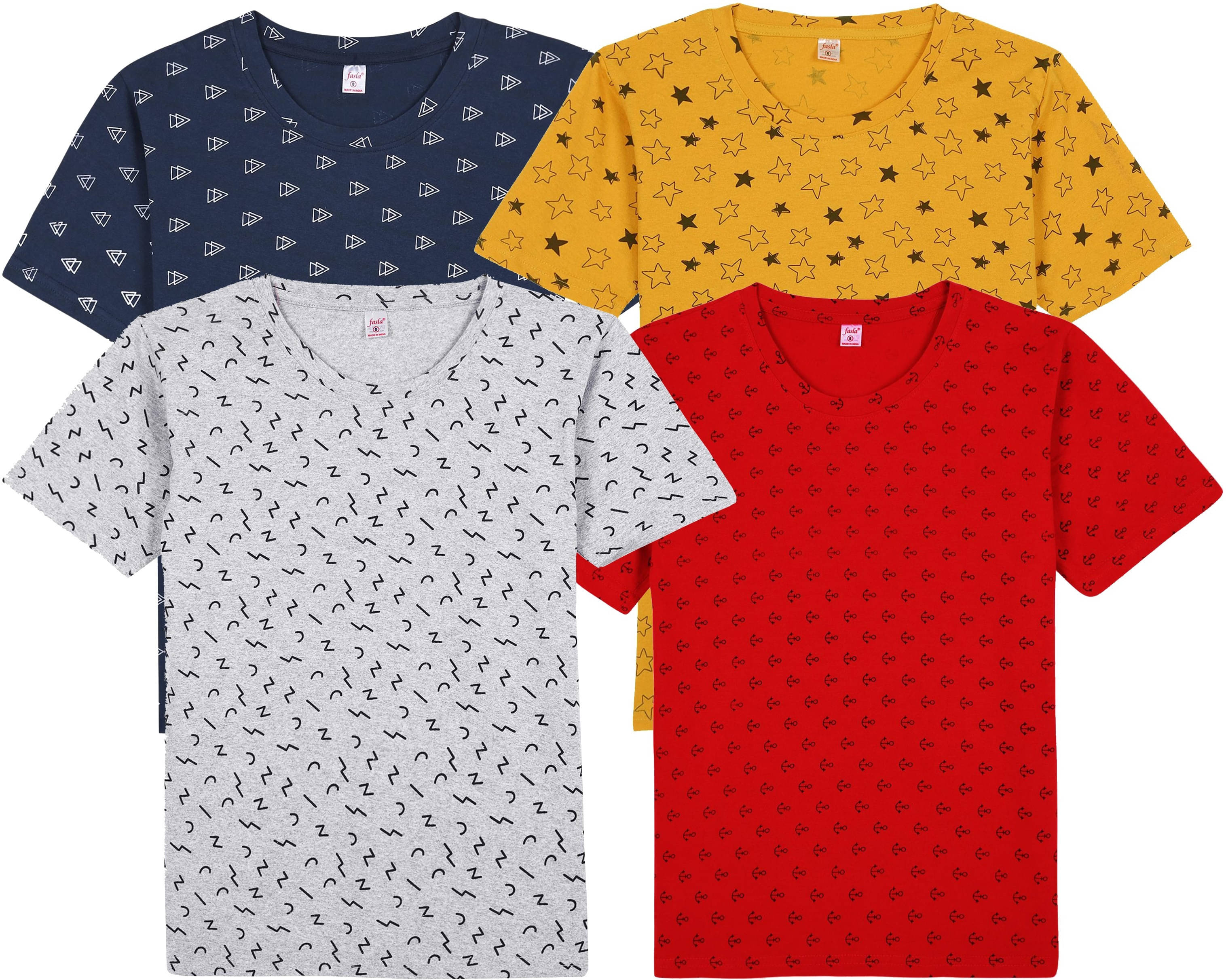     			Eye Water Pack of 4 Boys Cotton Blend T-Shirt ( Multicolor )