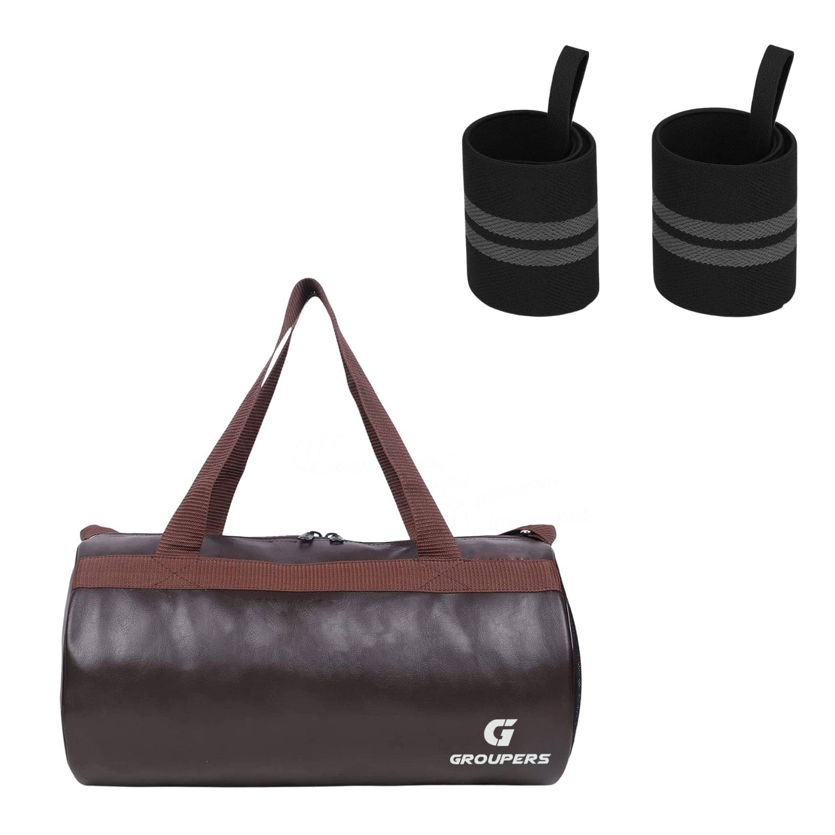     			GROUPERS P.U. Brown 20 Ltrs Gym Bag