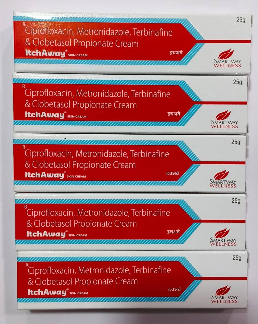     			Itchaway Antifungal Cream For All Skin Type, 25gm ( Pack of 5)