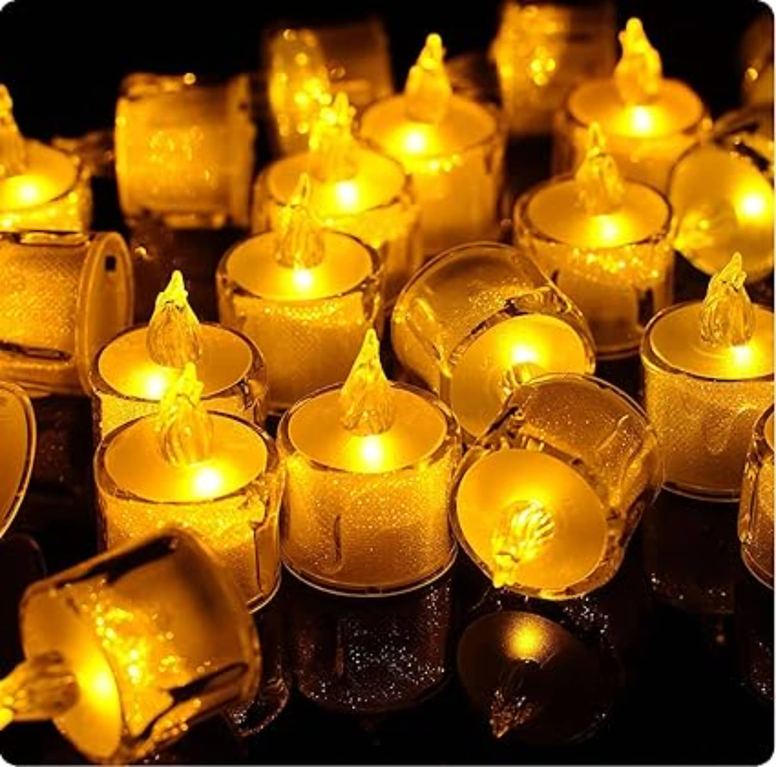     			HARSHLOVE Yellow LED Tea Light Candle 4 cm ( Pack of 25 )