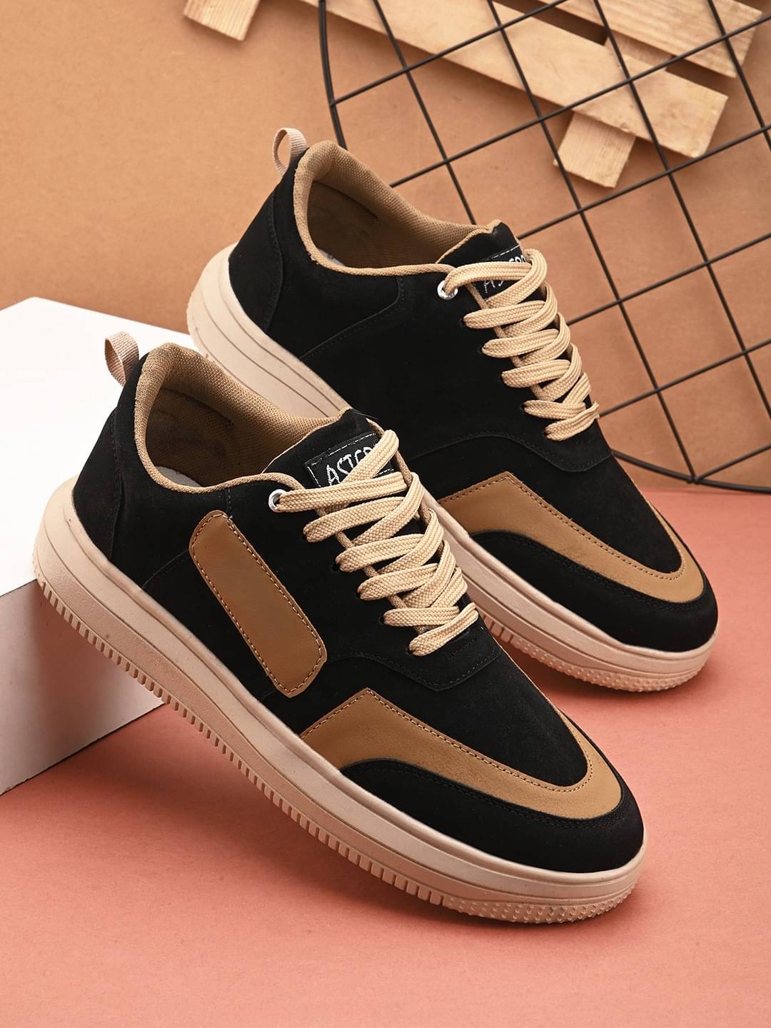     			INVERSION Black Men's Sneakers