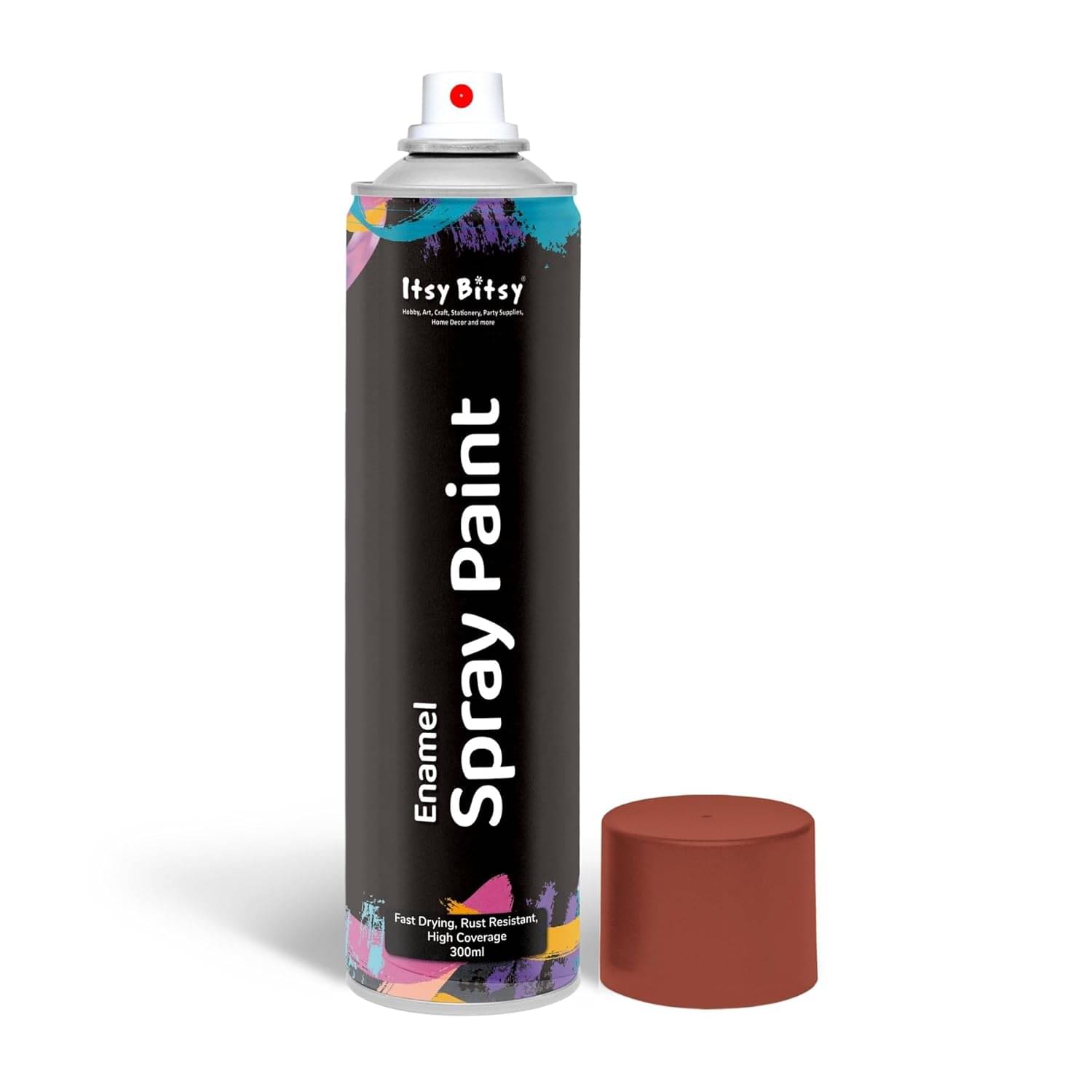     			ITSY BITSY Spray Paint Brown 300ml | Quick Drying Multi-Purpose Paint for Wood, Metal, Plastic, Wall | Long-Lasting Durable Finish | DIY & Craft Projects
