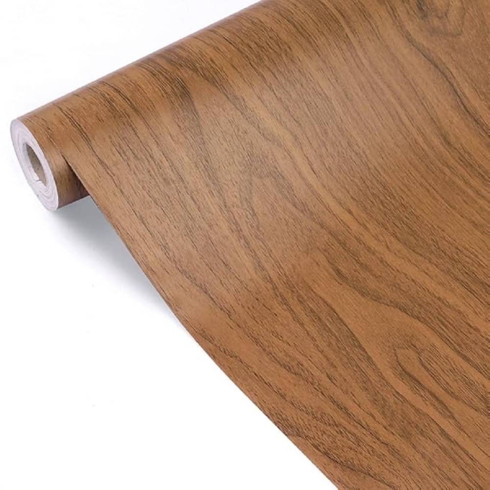     			JAS HOME DECORS Wood Grain Contact Paper, Self-Adhesive Vinyl Film, Brown Oak Pattern Wallpaper
